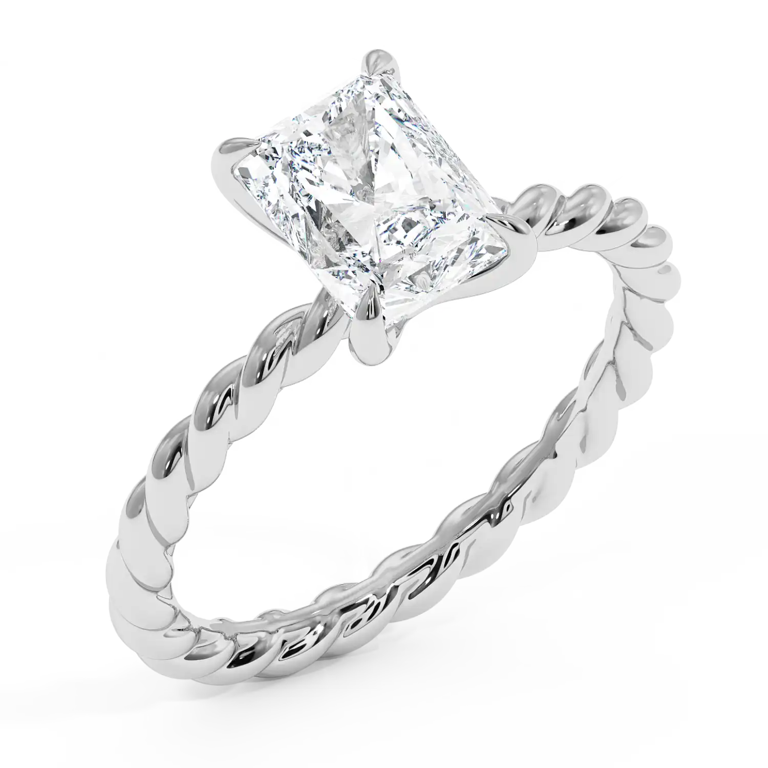 18K White Gold Noa Solitaire Engagement Ring