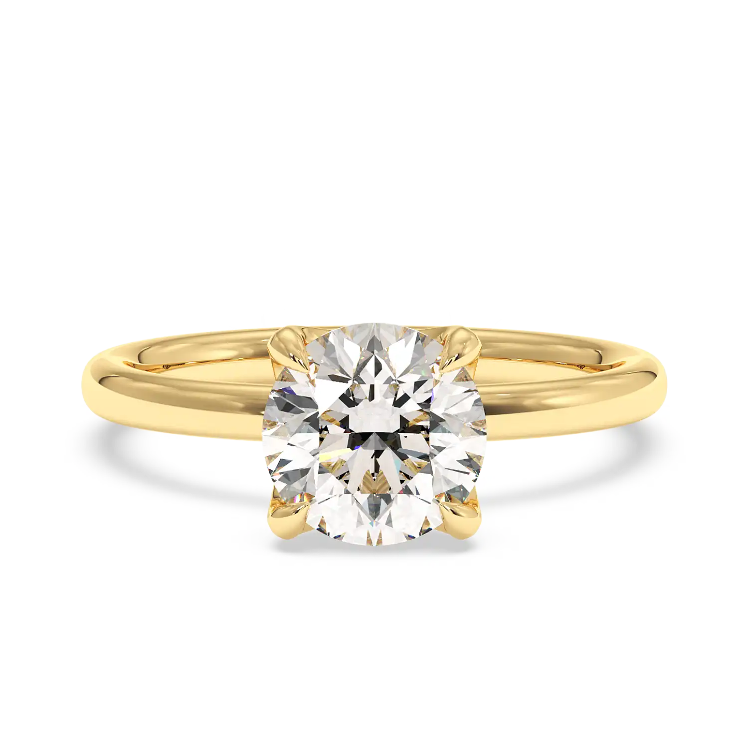 18K Yellow Gold Uma Solitaire Engagement Ring