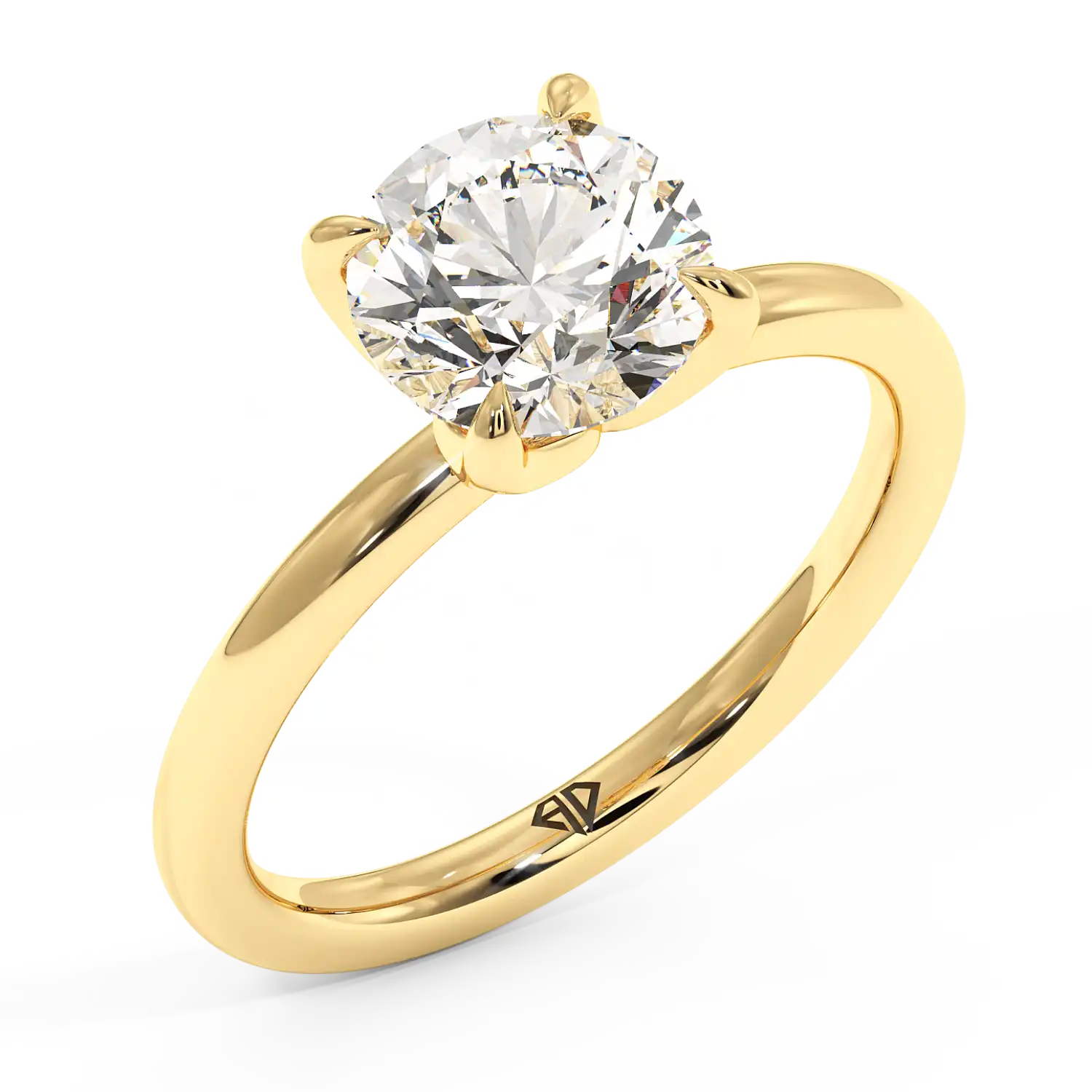 18K Yellow Gold Uma Solitaire Engagement Ring