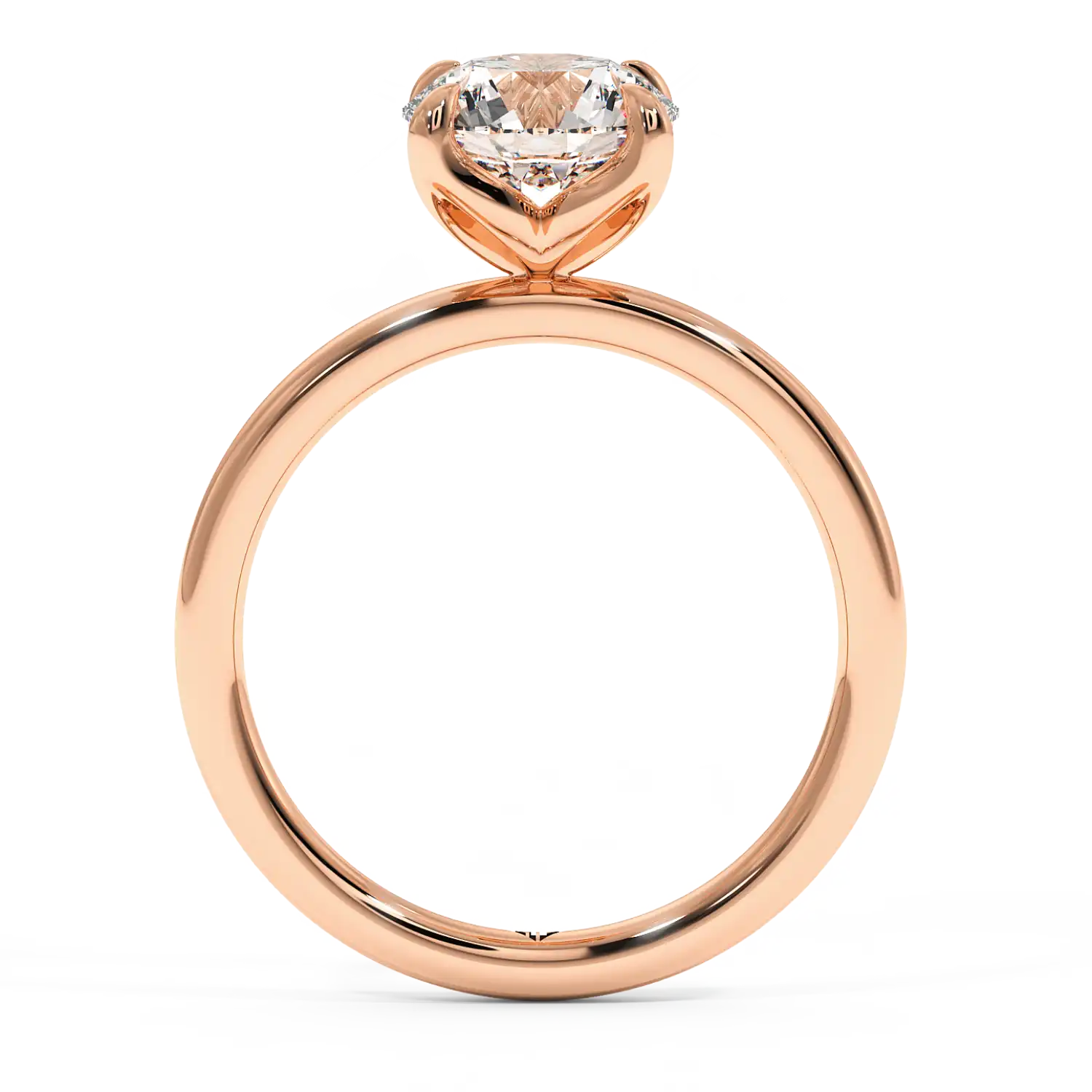 18K Rose Gold Uma Solitaire Engagement Ring