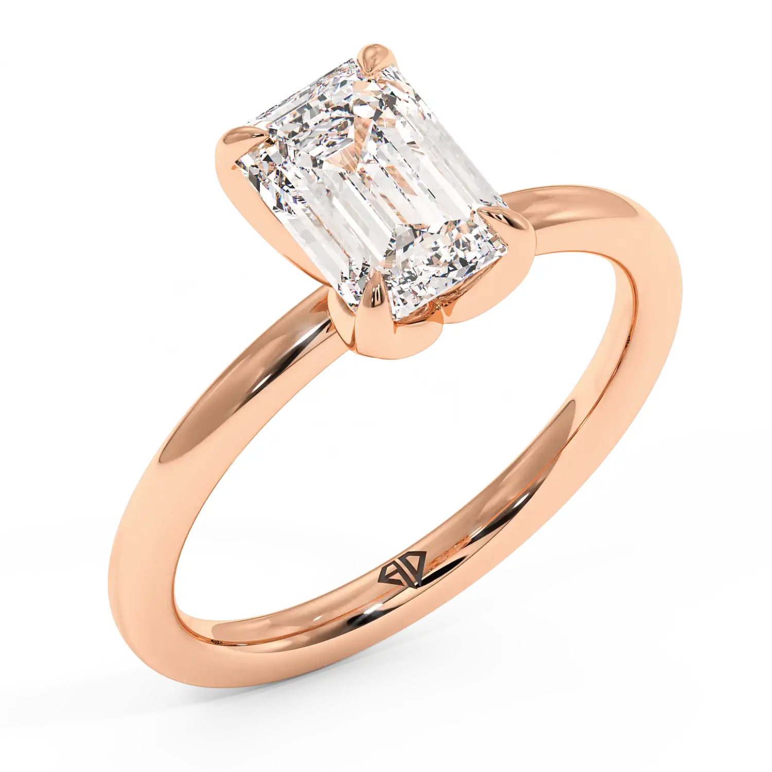 18K Rose Gold Uma Solitaire Engagement Ring