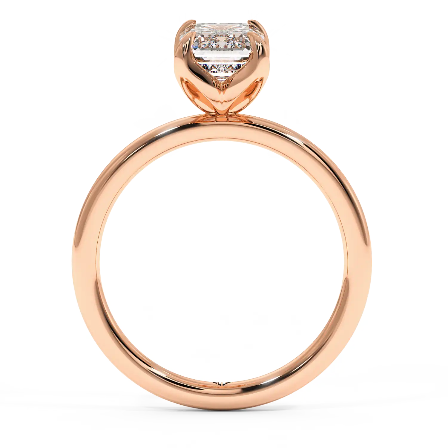 18K Rose Gold Uma Solitaire Engagement Ring