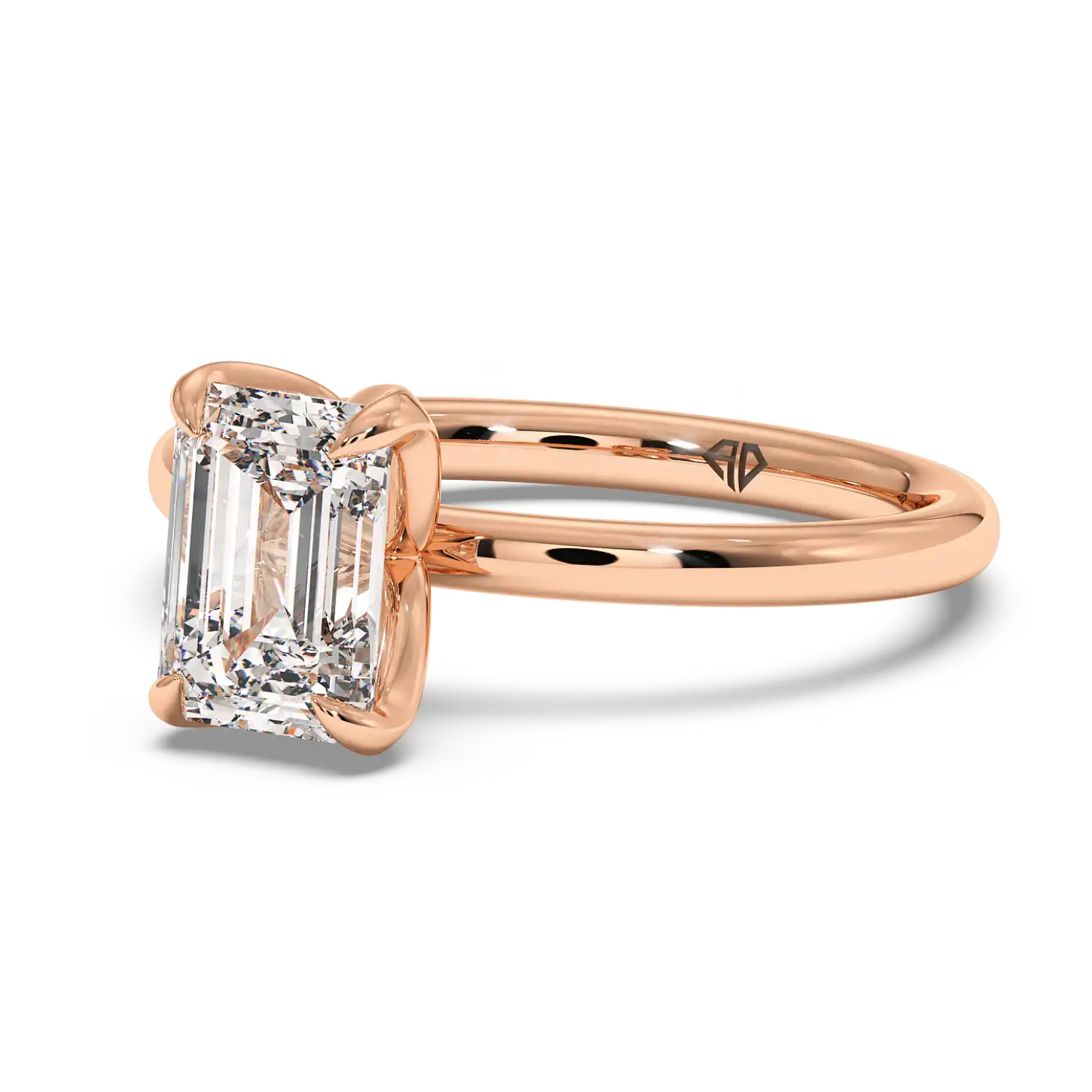 18K Rose Gold Uma Solitaire Engagement Ring