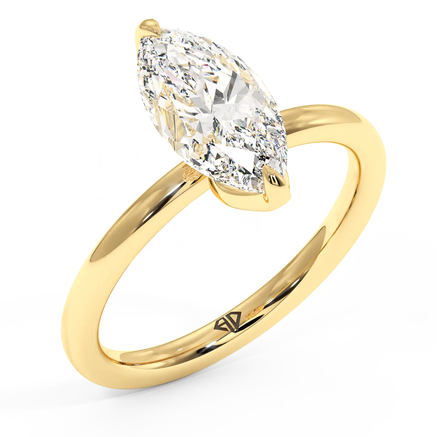 18K Yellow Gold Uma Solitaire Engagement Ring
