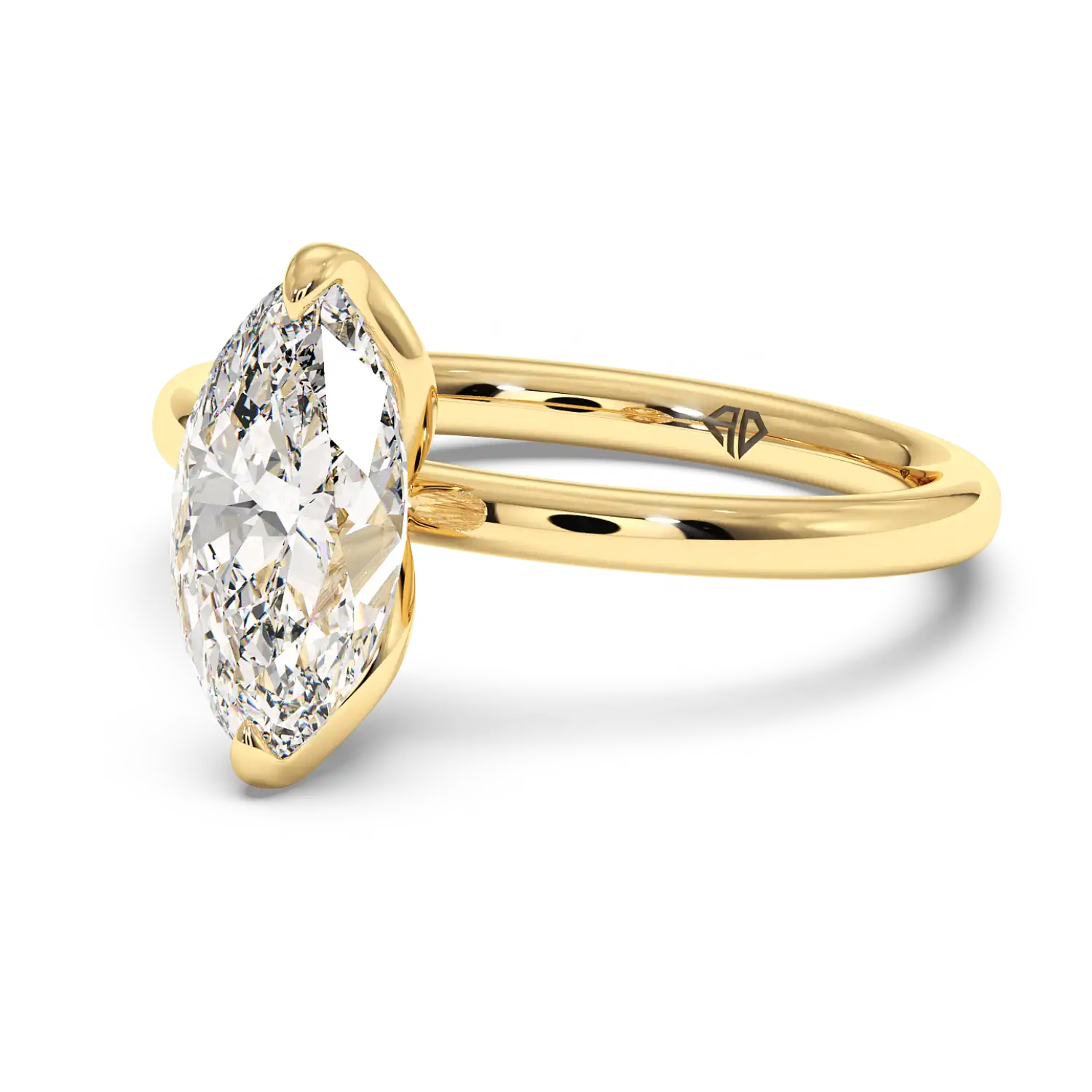 18K Yellow Gold Uma Solitaire Engagement Ring