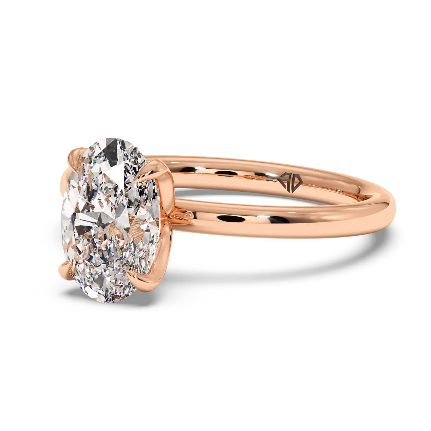 18K Rose Gold Uma Solitaire Engagement Ring
