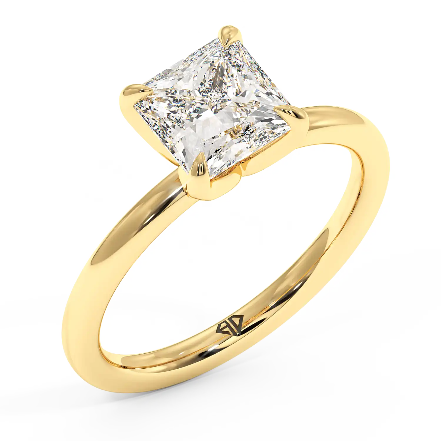 18K Yellow Gold Uma Solitaire Engagement Ring