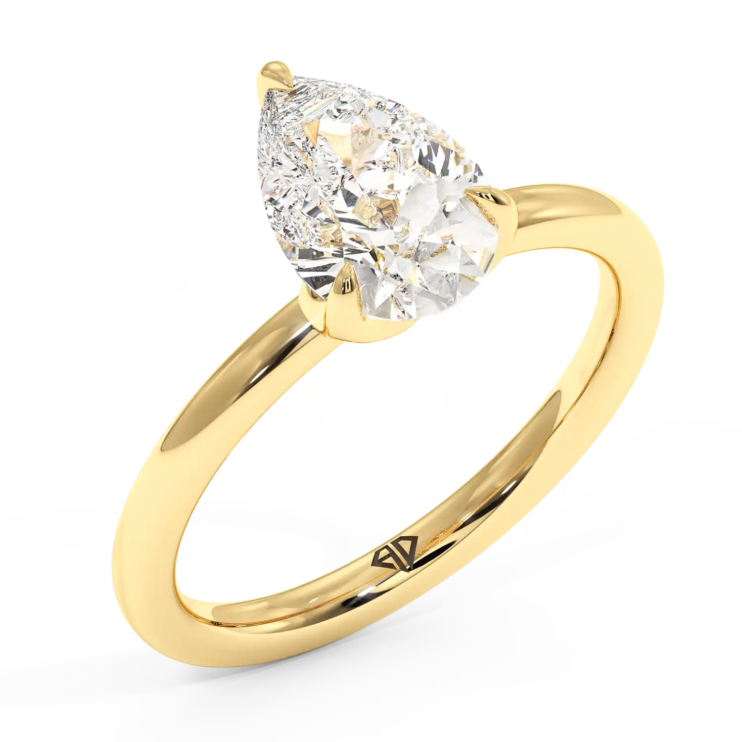 18K Yellow Gold Uma Solitaire Engagement Ring