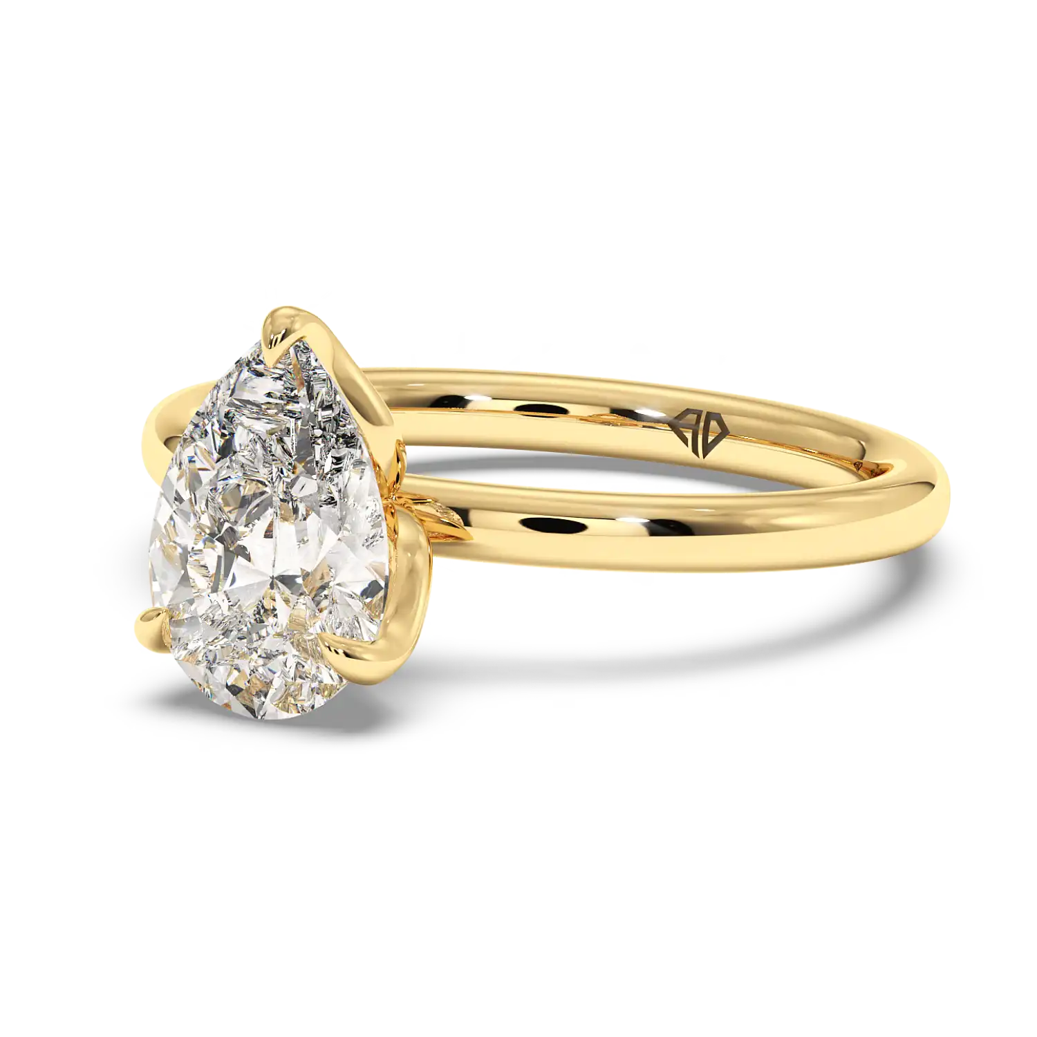 18K Yellow Gold Uma Solitaire Engagement Ring