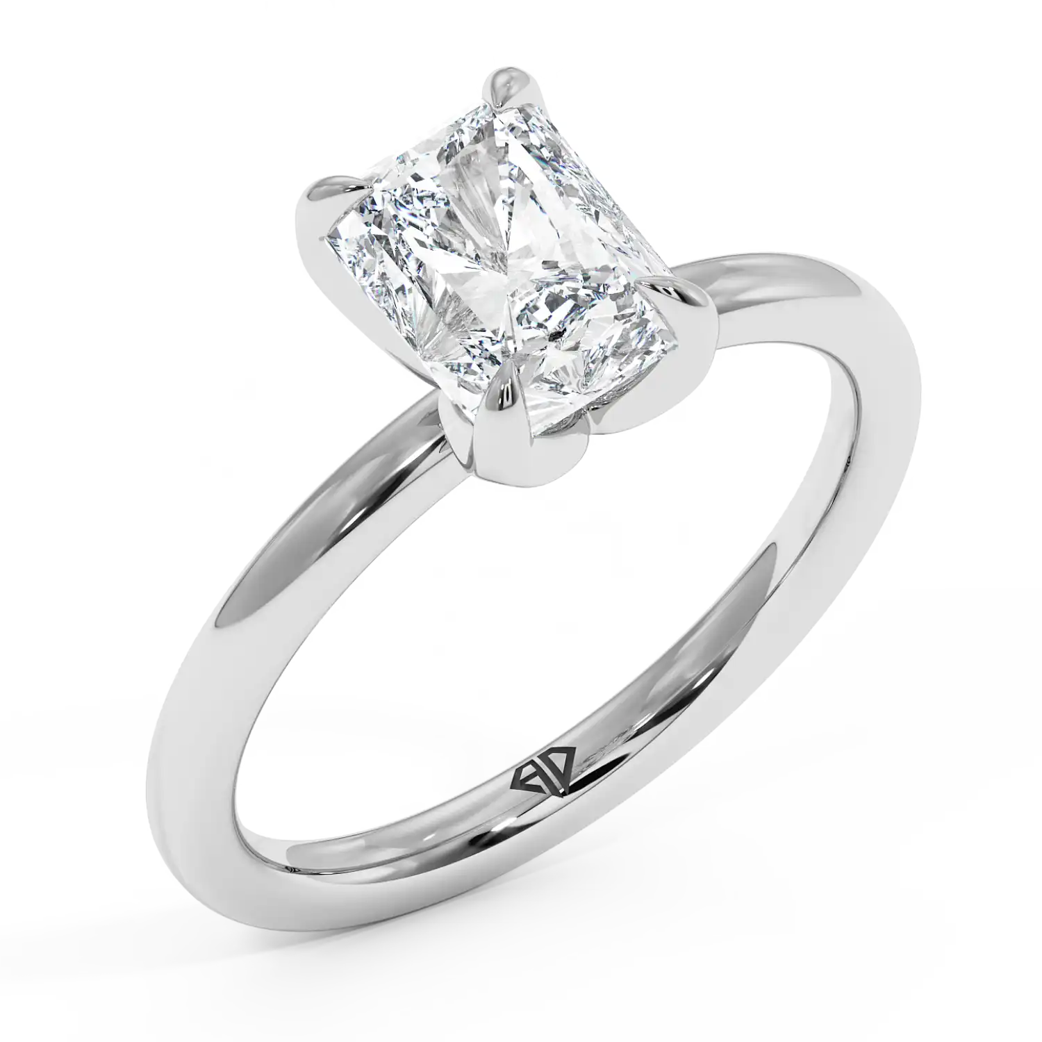 18K White Gold Uma Solitaire Engagement Ring