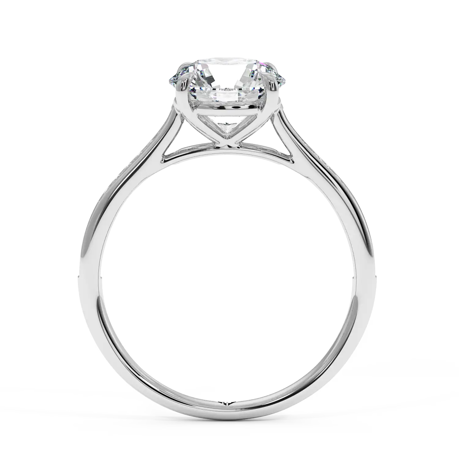 18K White Gold Poppy Channel Engagement Ring