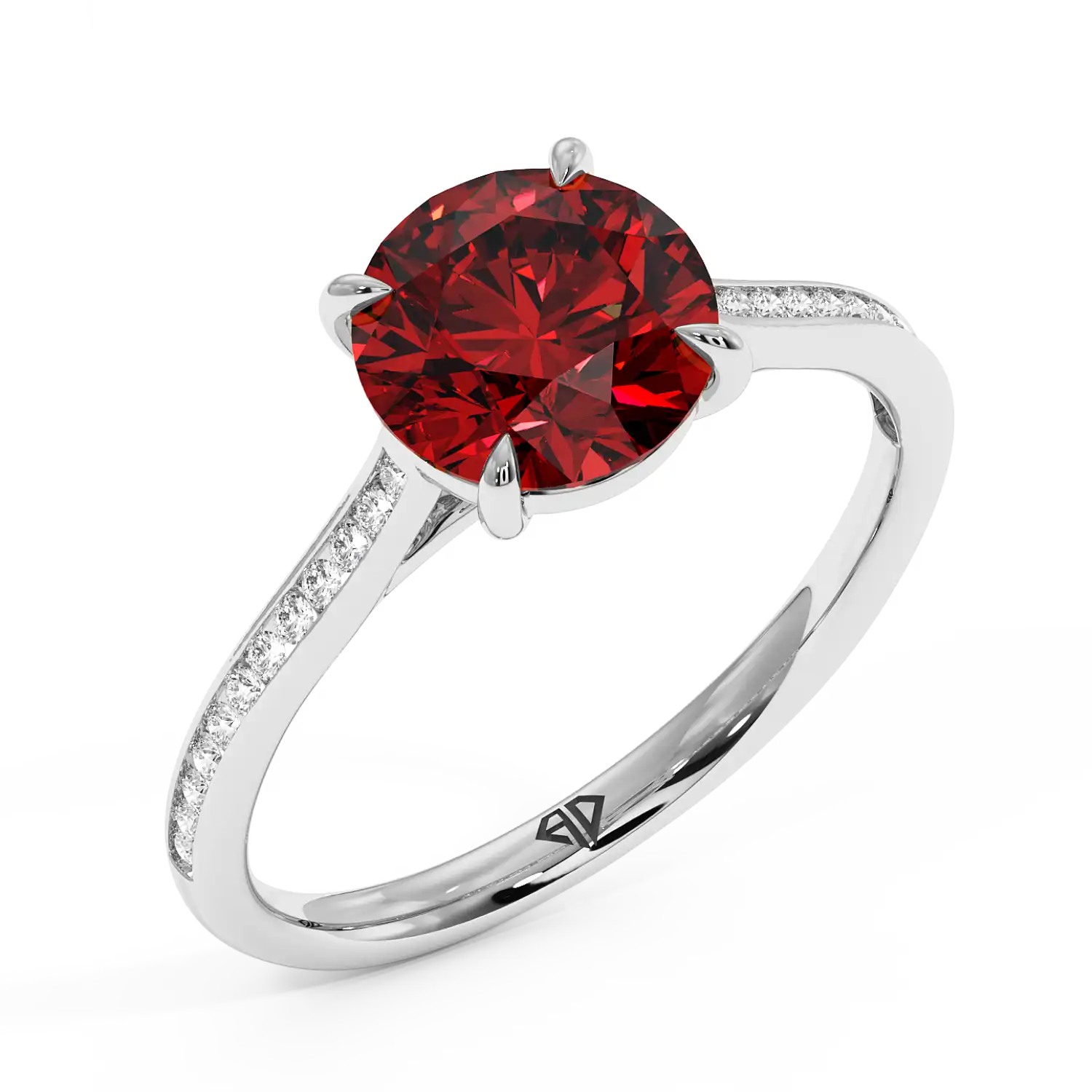 Platinum Poppy Channel Engagement Ring