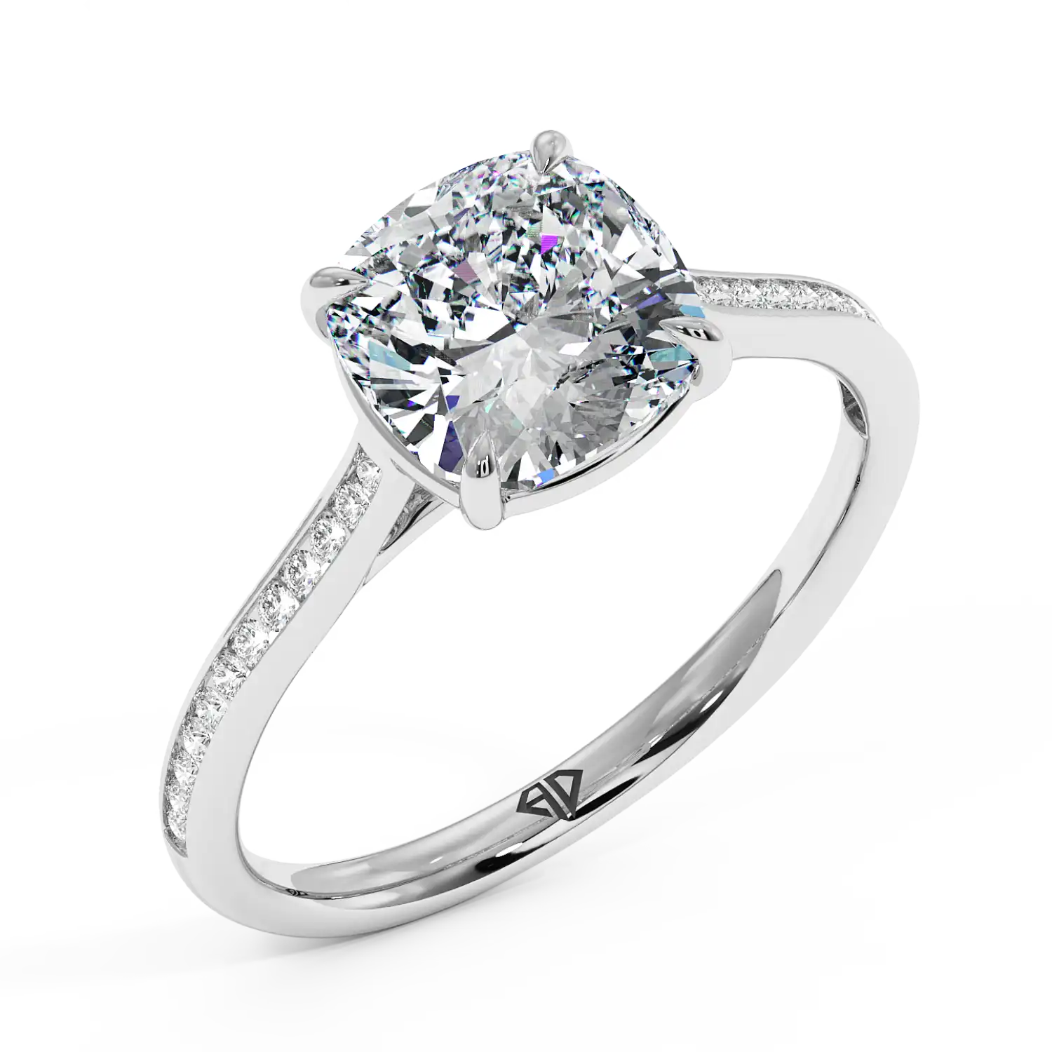 Platinum Poppy Channel Engagement Ring