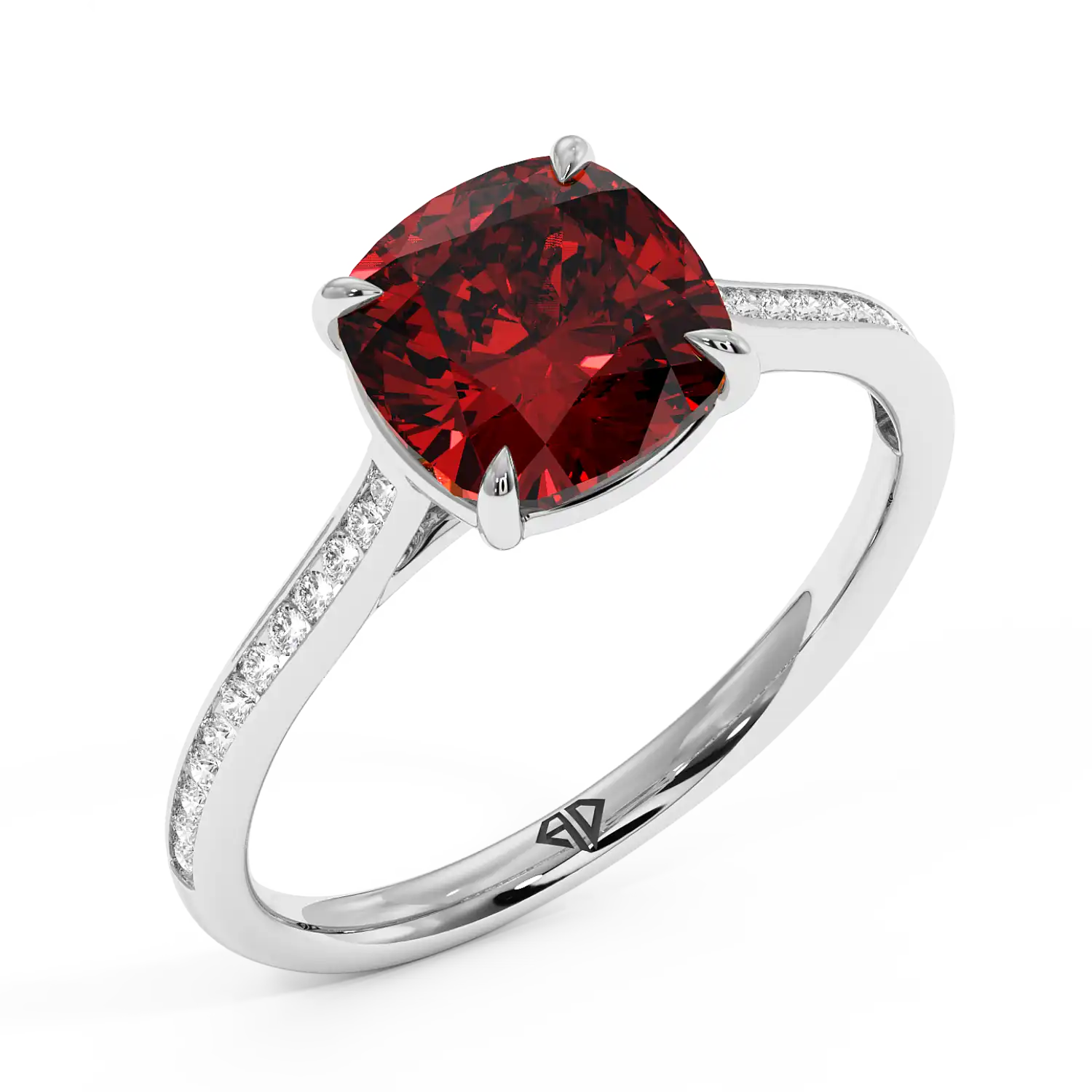 Platinum Poppy Channel Engagement Ring