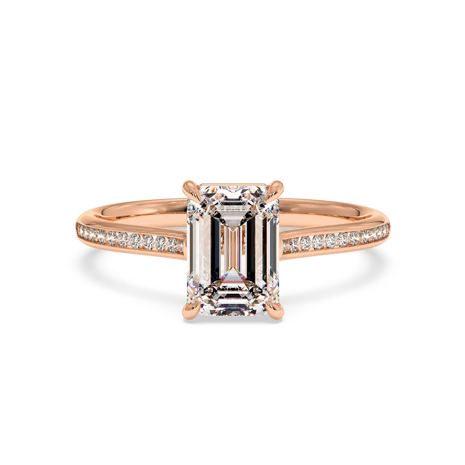 18K Rose Gold Poppy Channel Engagement Ring