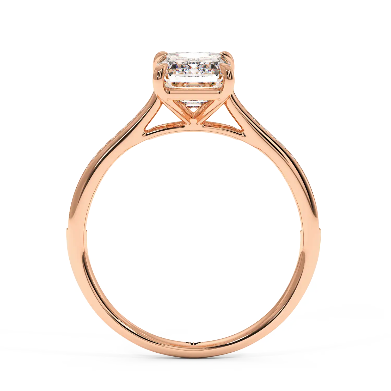 18K Rose Gold Poppy Channel Engagement Ring