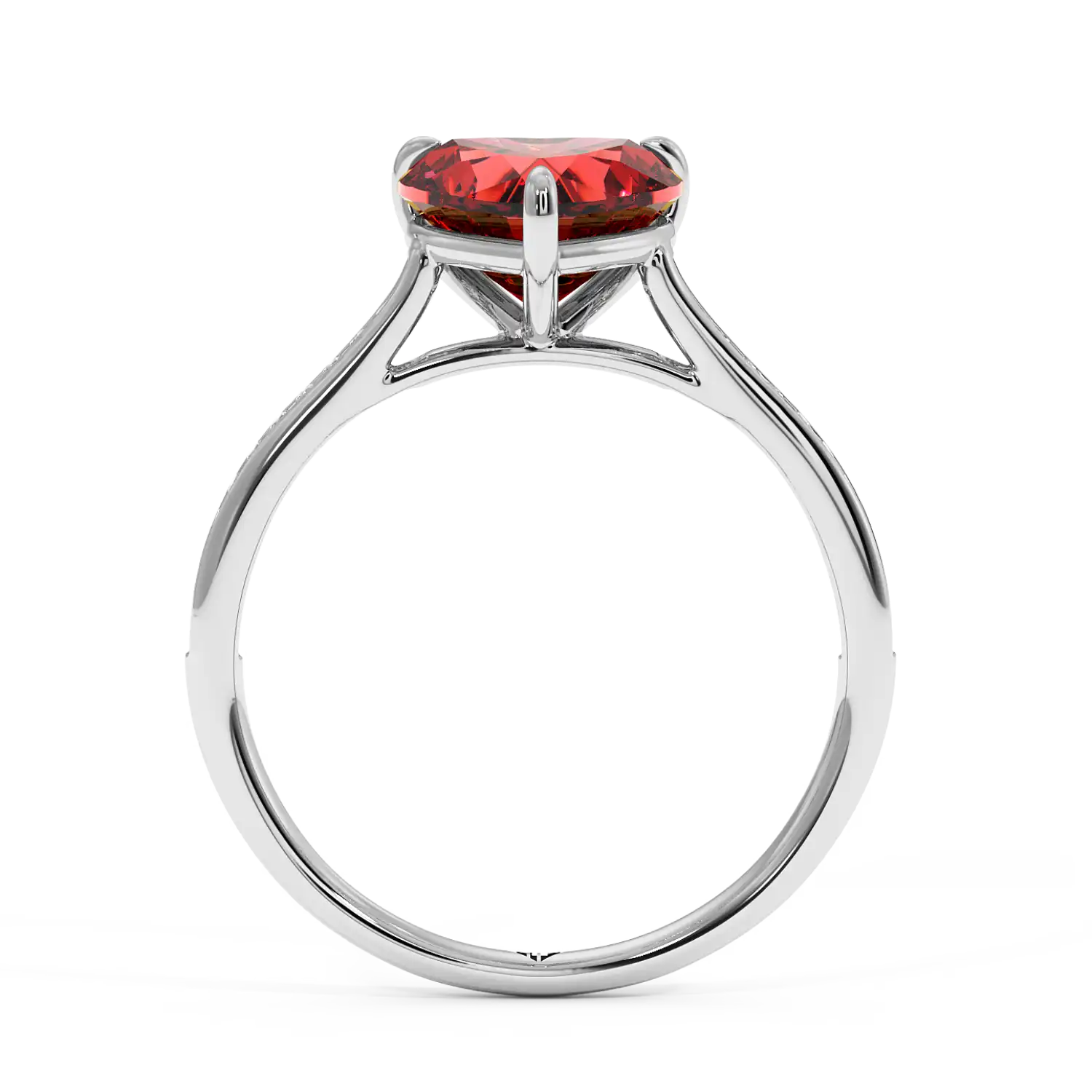 18K White Gold Poppy Channel Engagement Ring