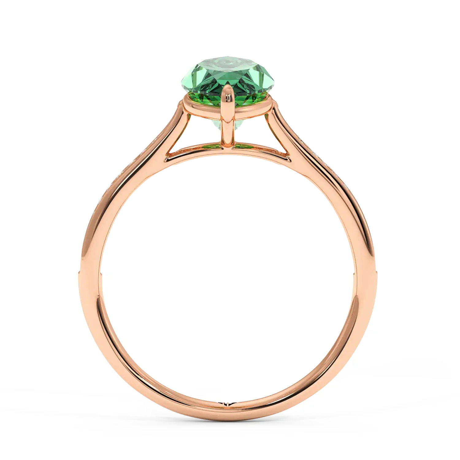 18K Rose Gold Poppy Channel Engagement Ring