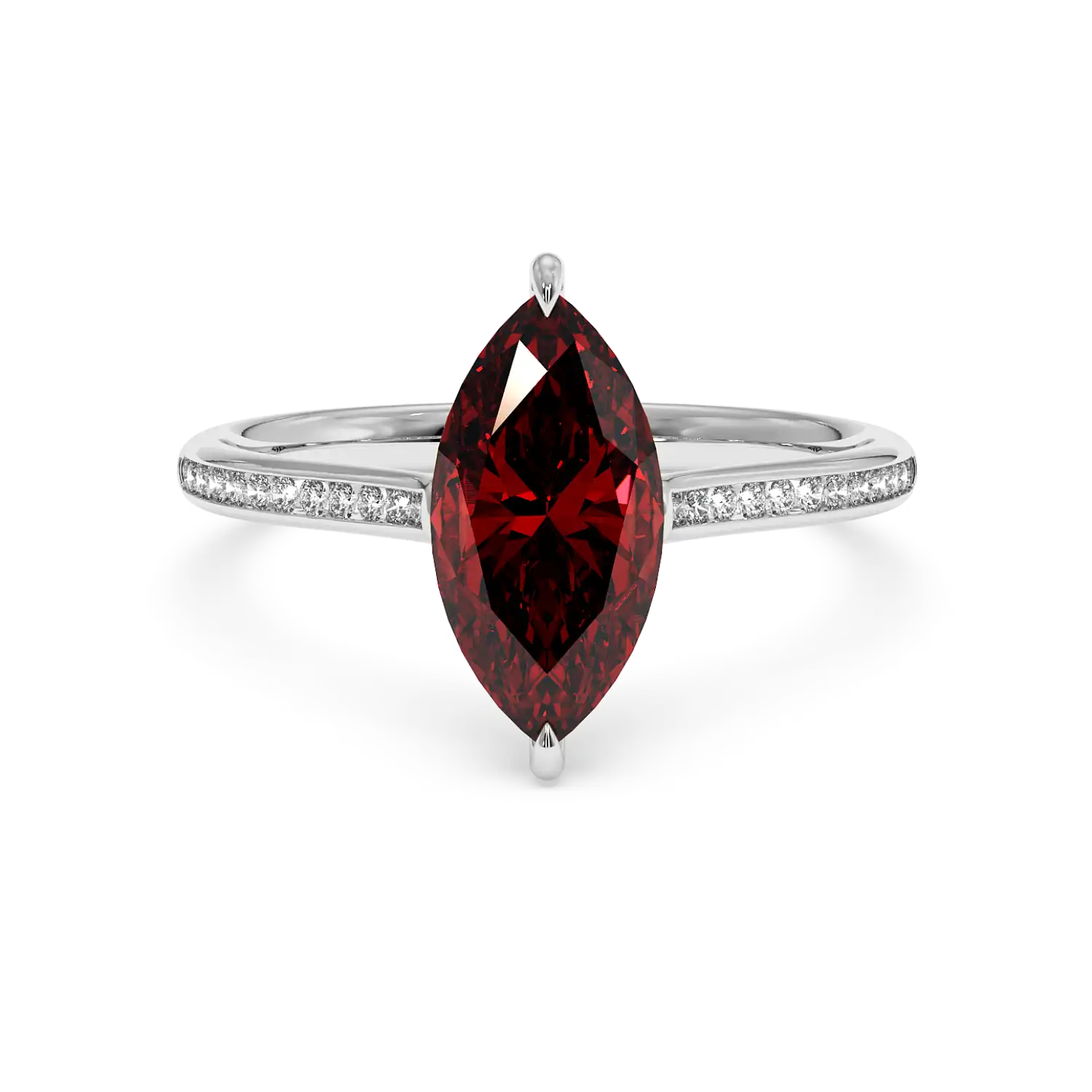 Platinum Poppy Channel Engagement Ring