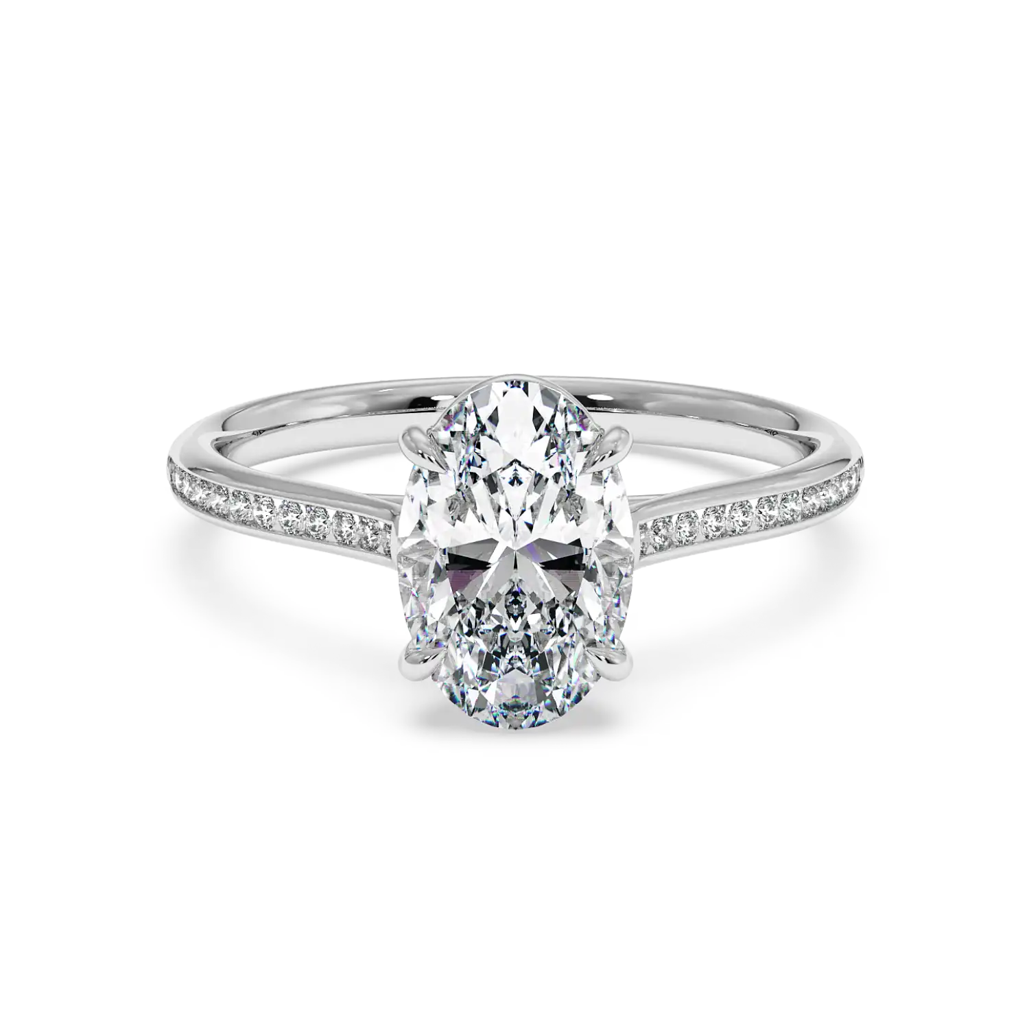 Platinum Poppy Channel Engagement Ring