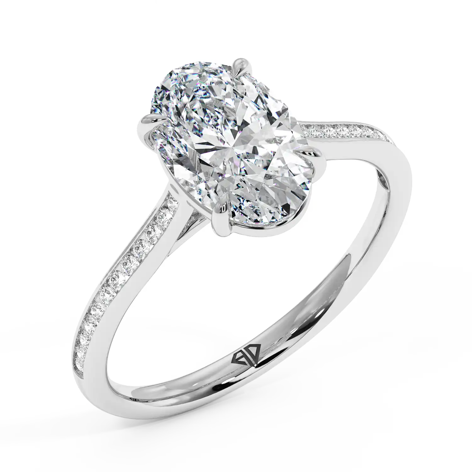 Platinum Poppy Channel Engagement Ring