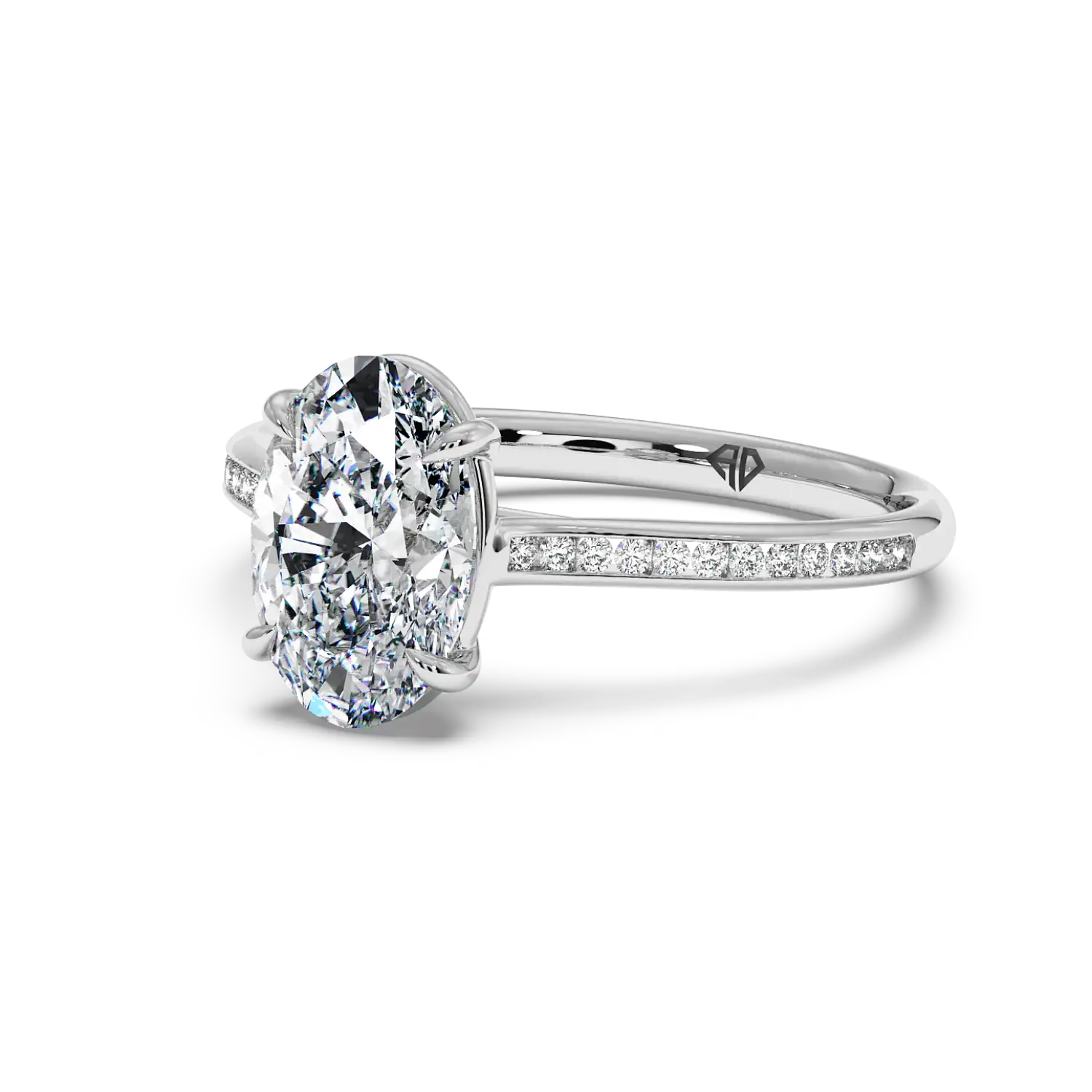 Platinum Poppy Channel Engagement Ring