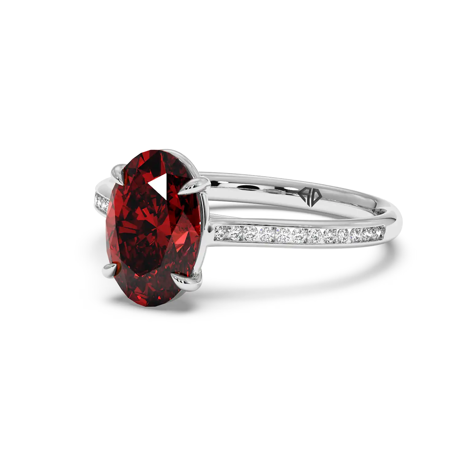 Platinum Poppy Channel Engagement Ring