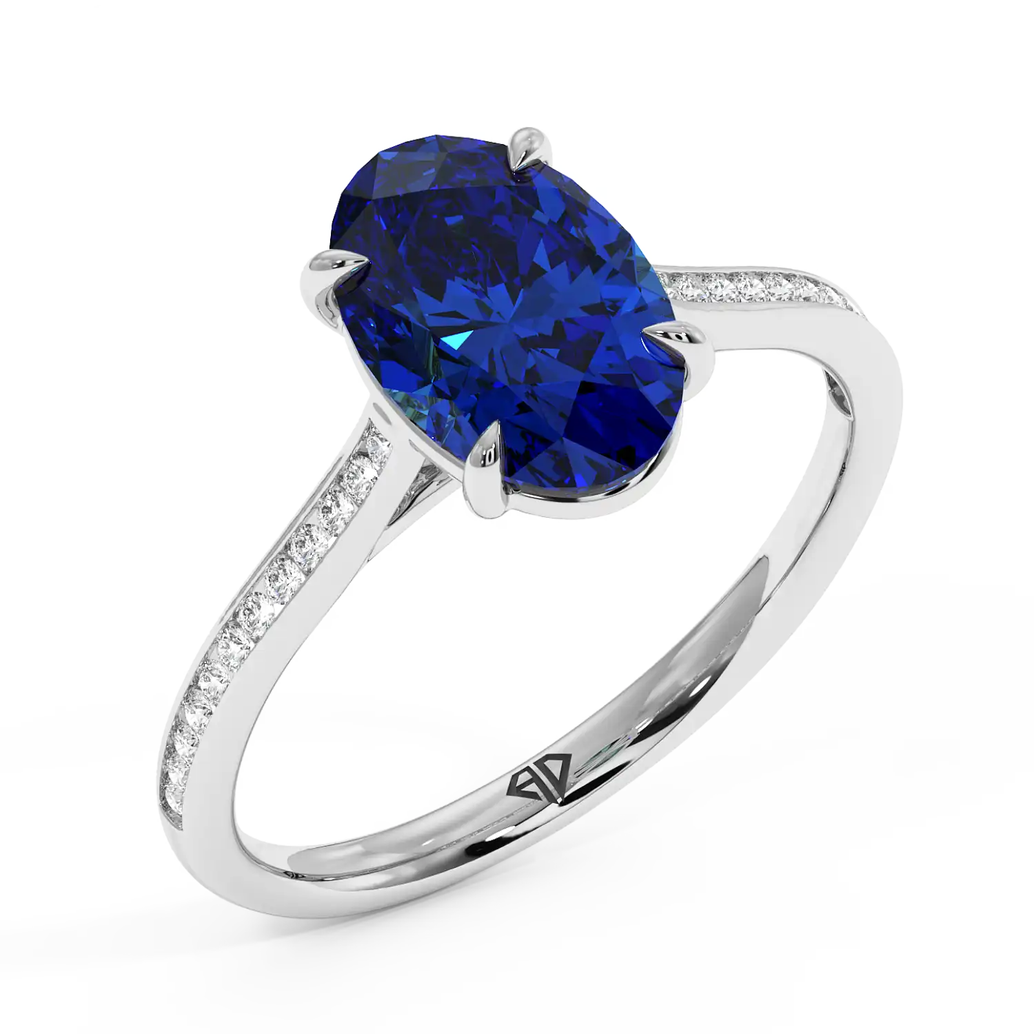 Platinum Poppy Channel Engagement Ring