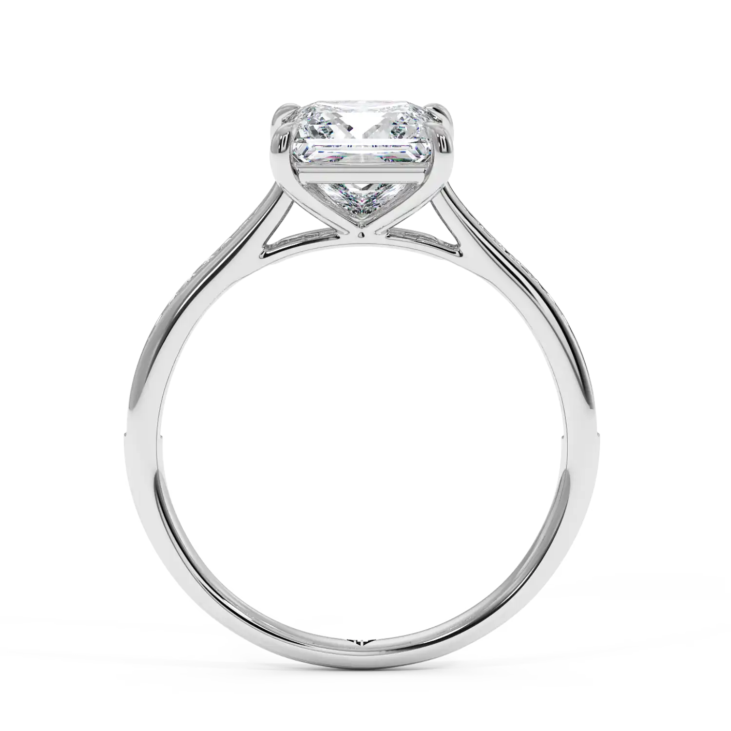18K White Gold Poppy Channel Engagement Ring