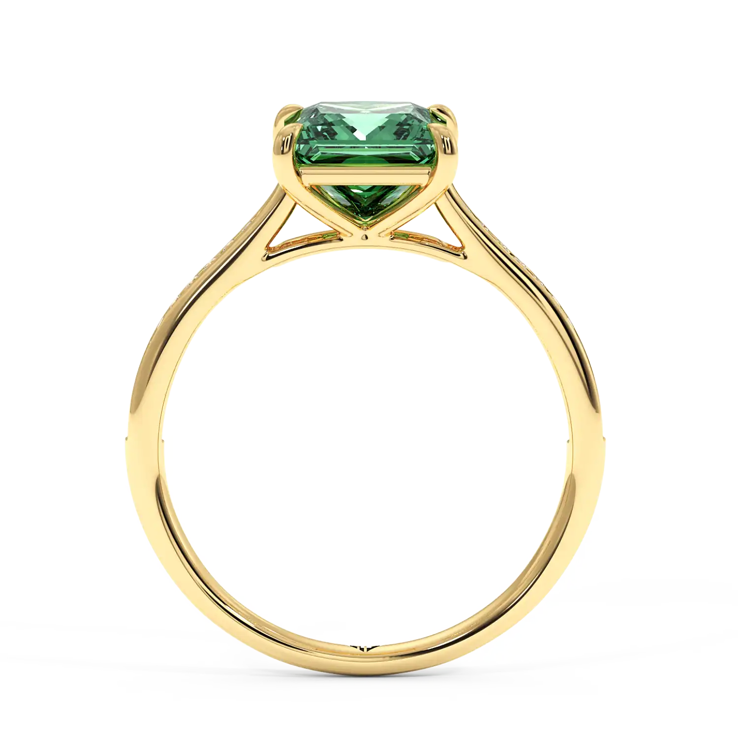 18K Yellow Gold Poppy Channel Engagement Ring