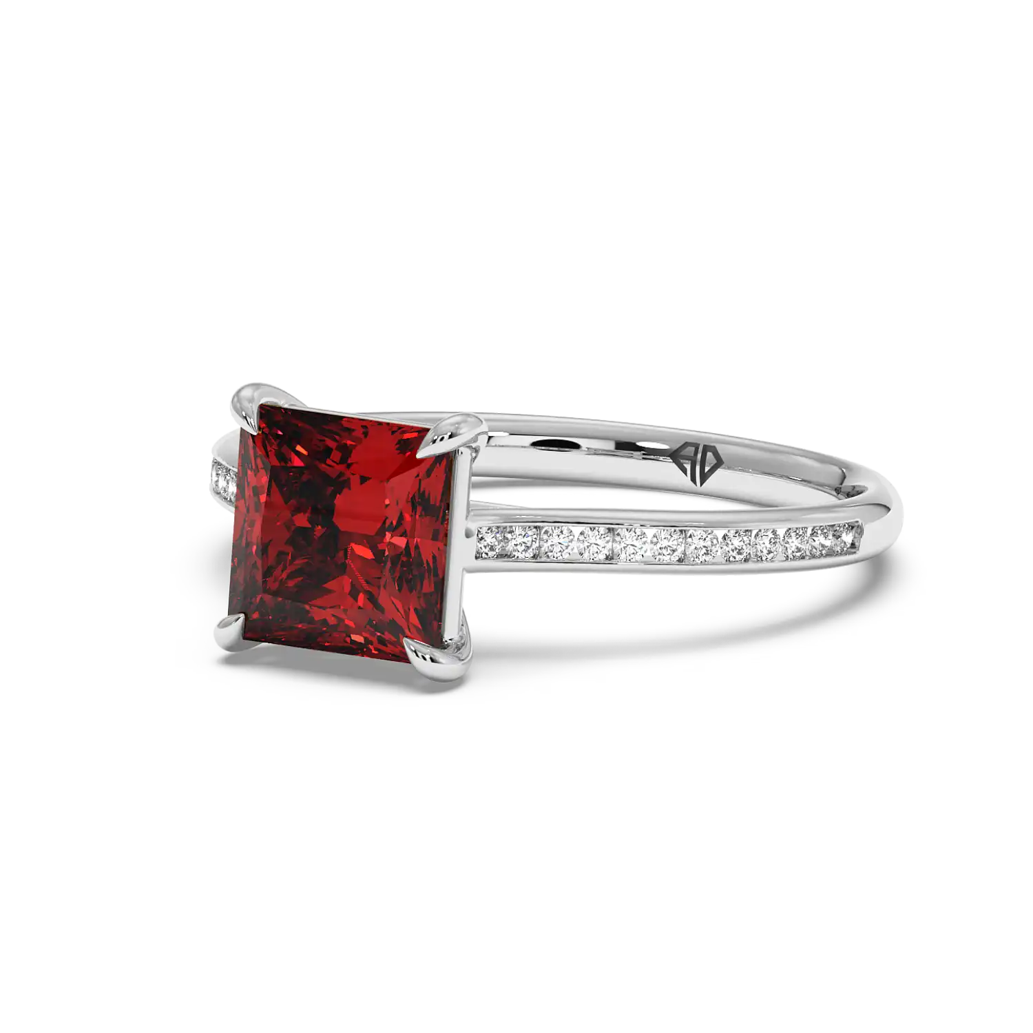 Platinum Poppy Channel Engagement Ring