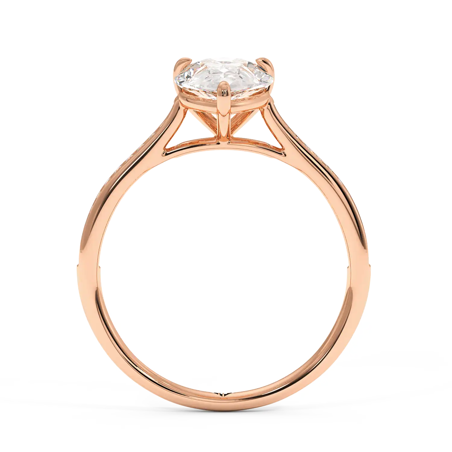 18K Rose Gold Poppy Channel Engagement Ring