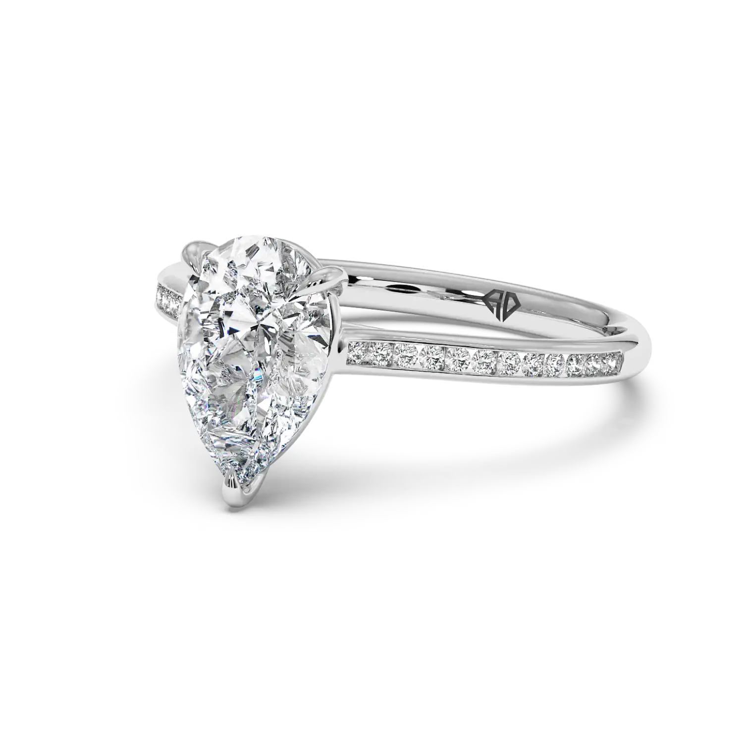Platinum Poppy Channel Engagement Ring