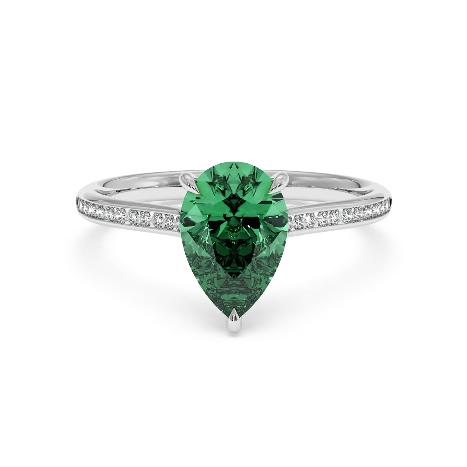 Platinum Poppy Channel Engagement Ring