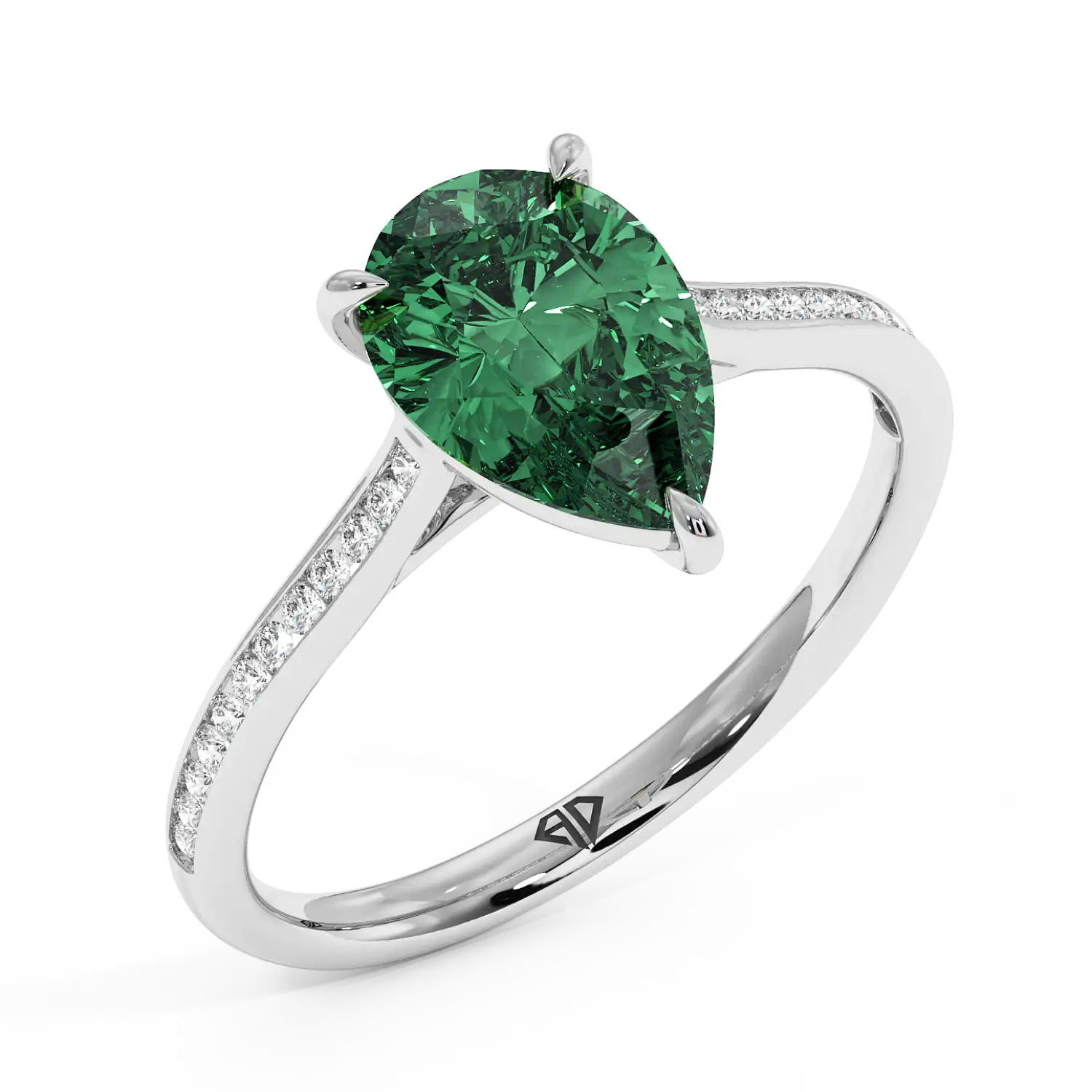 Platinum Poppy Channel Engagement Ring