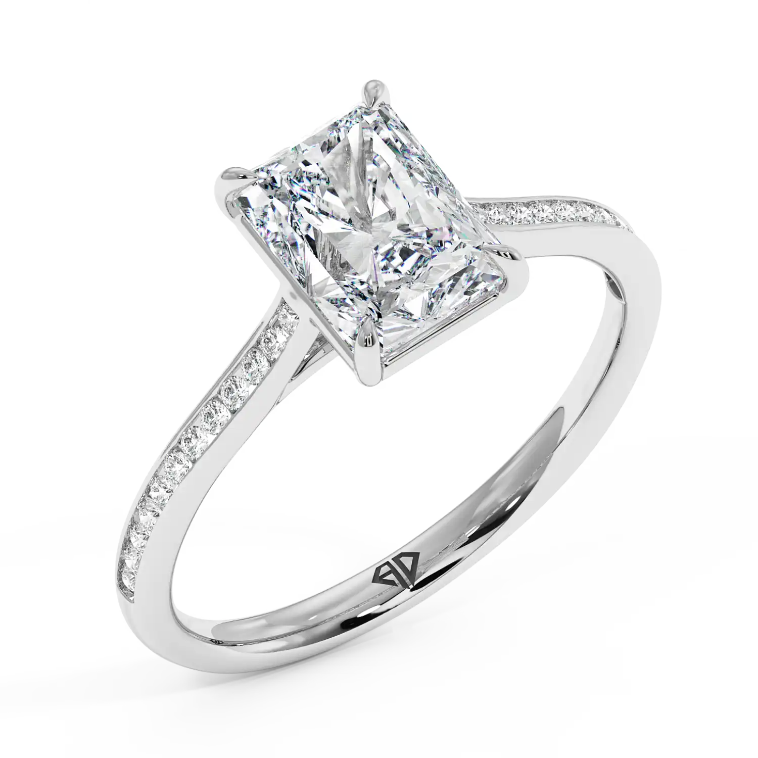 Platinum Poppy Channel Engagement Ring