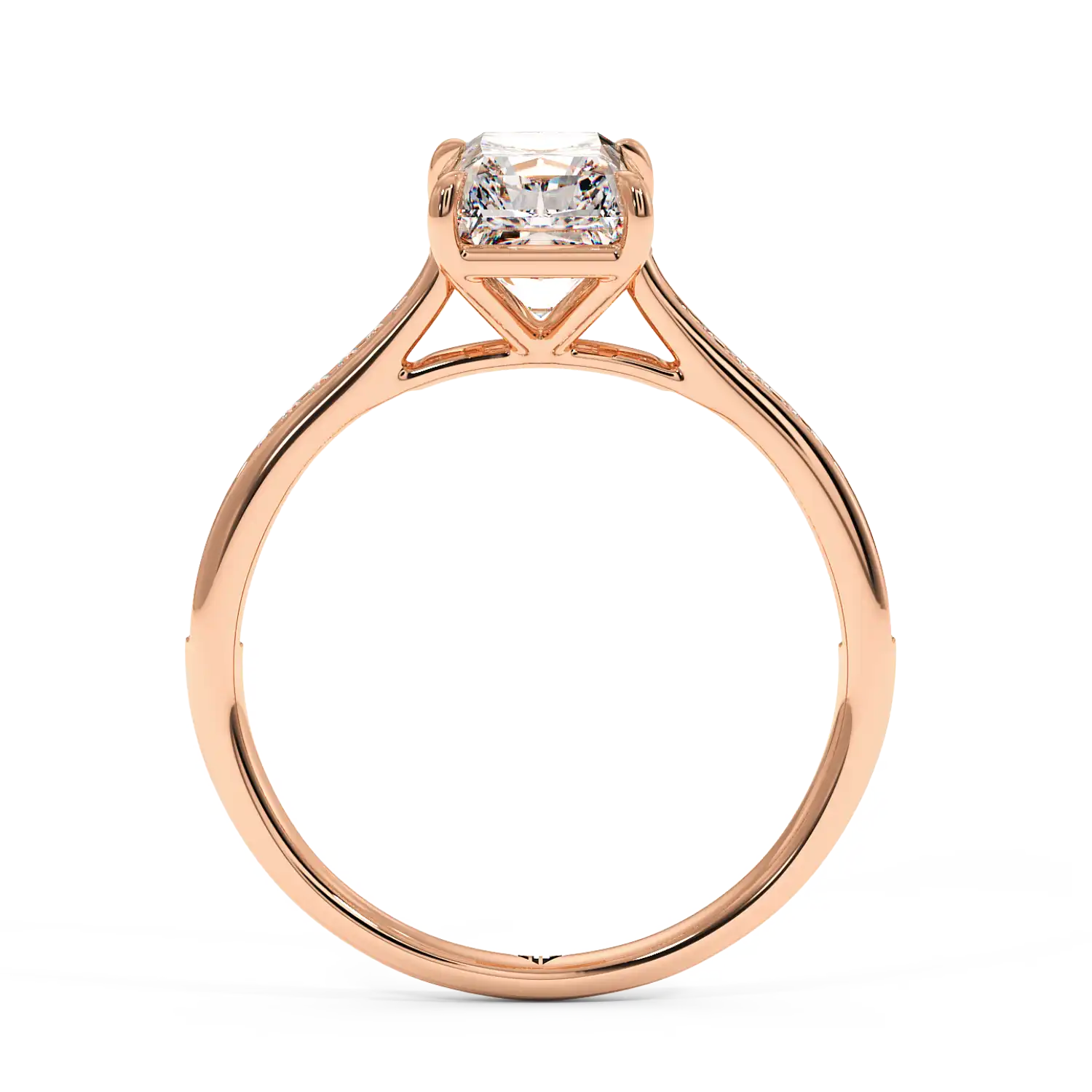 18K Rose Gold Poppy Channel Engagement Ring