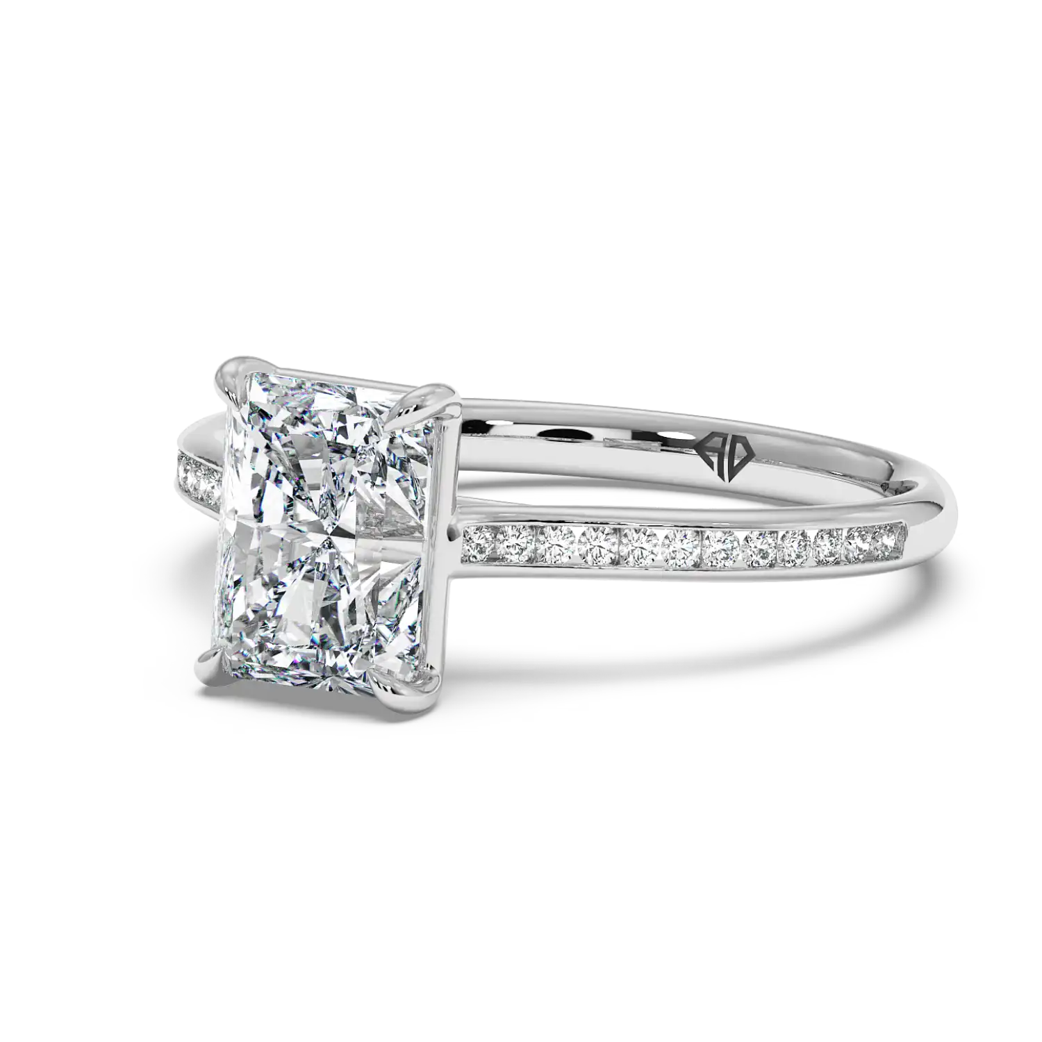 Platinum Poppy Channel Engagement Ring