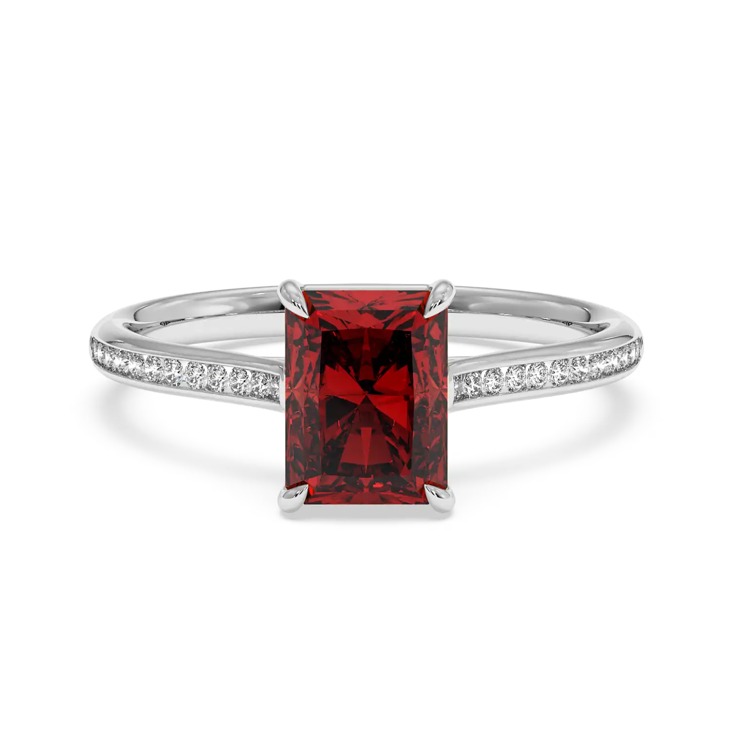 Platinum Poppy Channel Engagement Ring