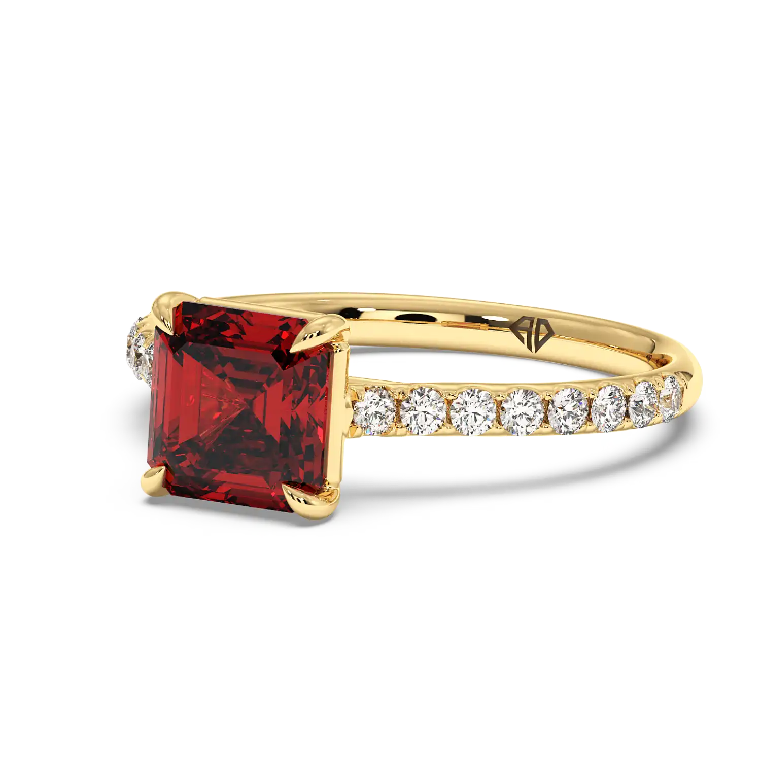 18K Yellow Gold Poppy Micro Engagement Ring