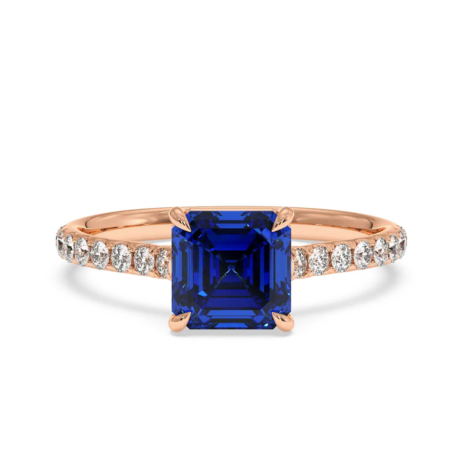 18K Rose Gold Poppy Micro Engagement Ring