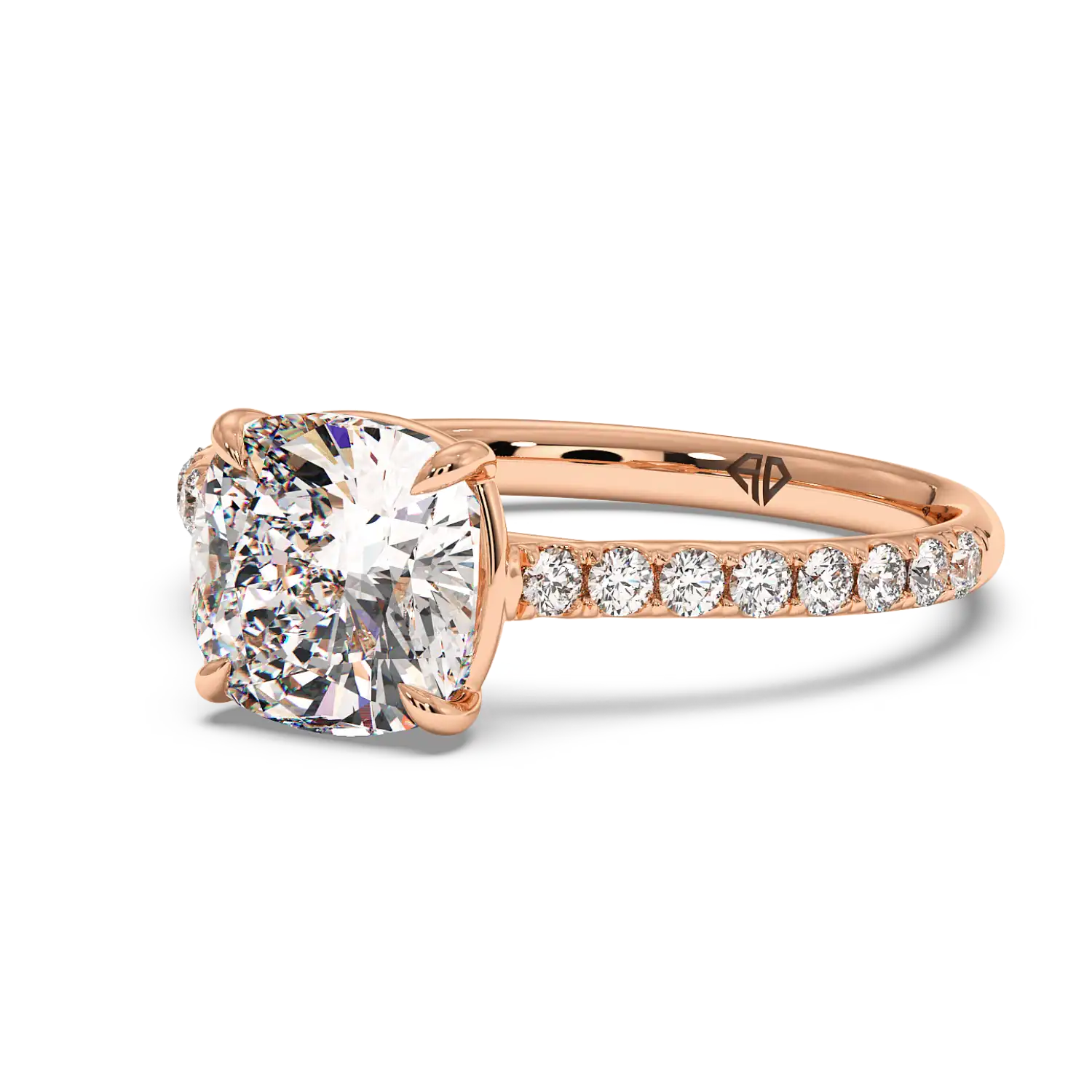 18K Rose Gold Poppy Micro Engagement Ring
