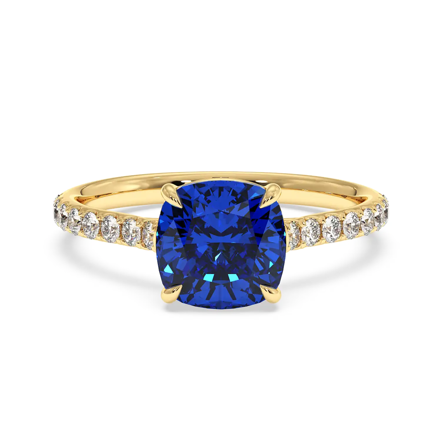 18K Yellow Gold Poppy Micro Engagement Ring