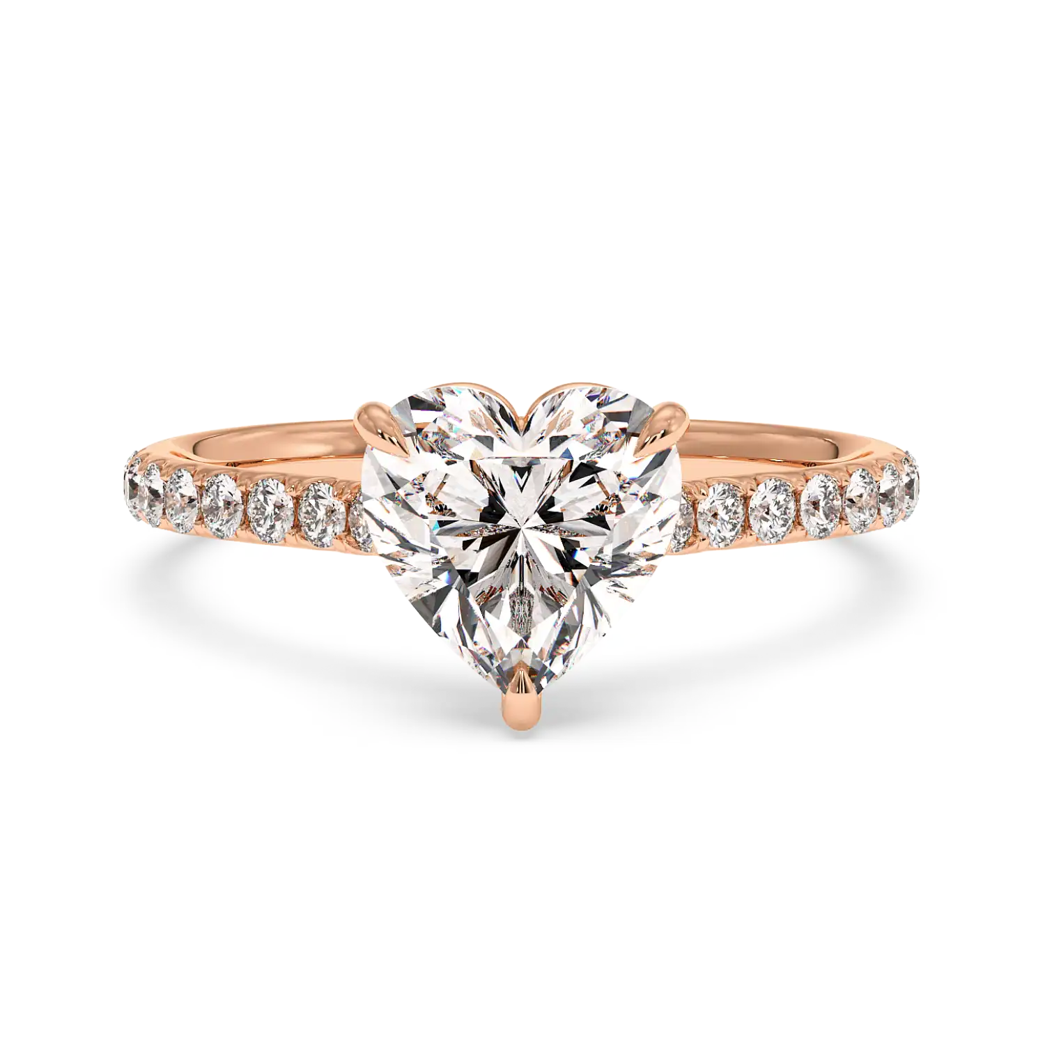 18K Rose Gold Poppy Micro Engagement Ring