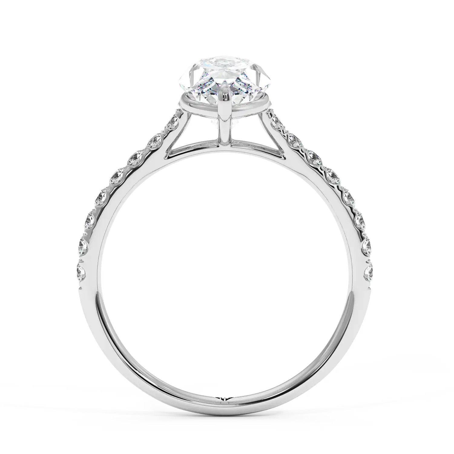 18K White Gold Poppy Micro Engagement Ring