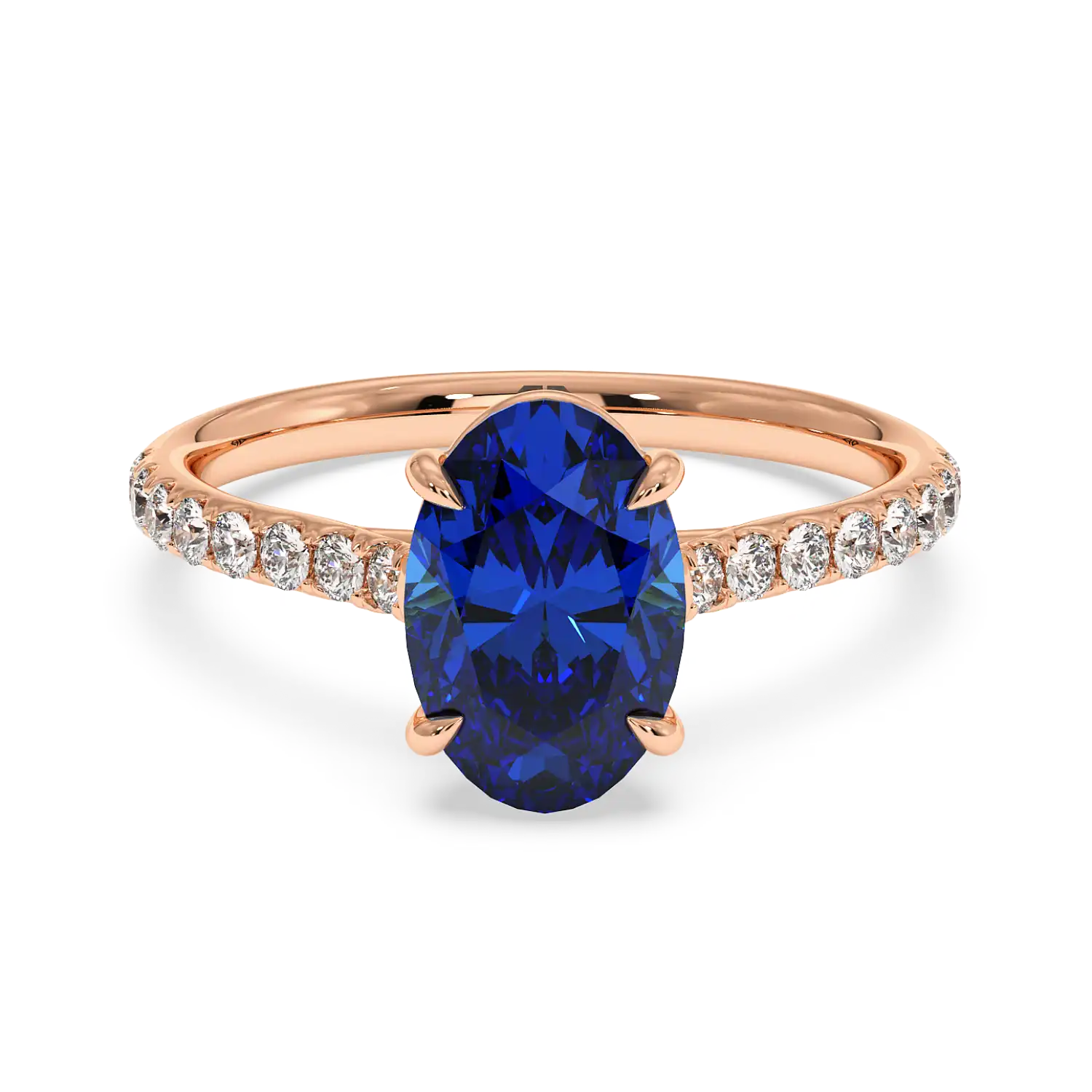 18K Rose Gold Poppy Micro Engagement Ring