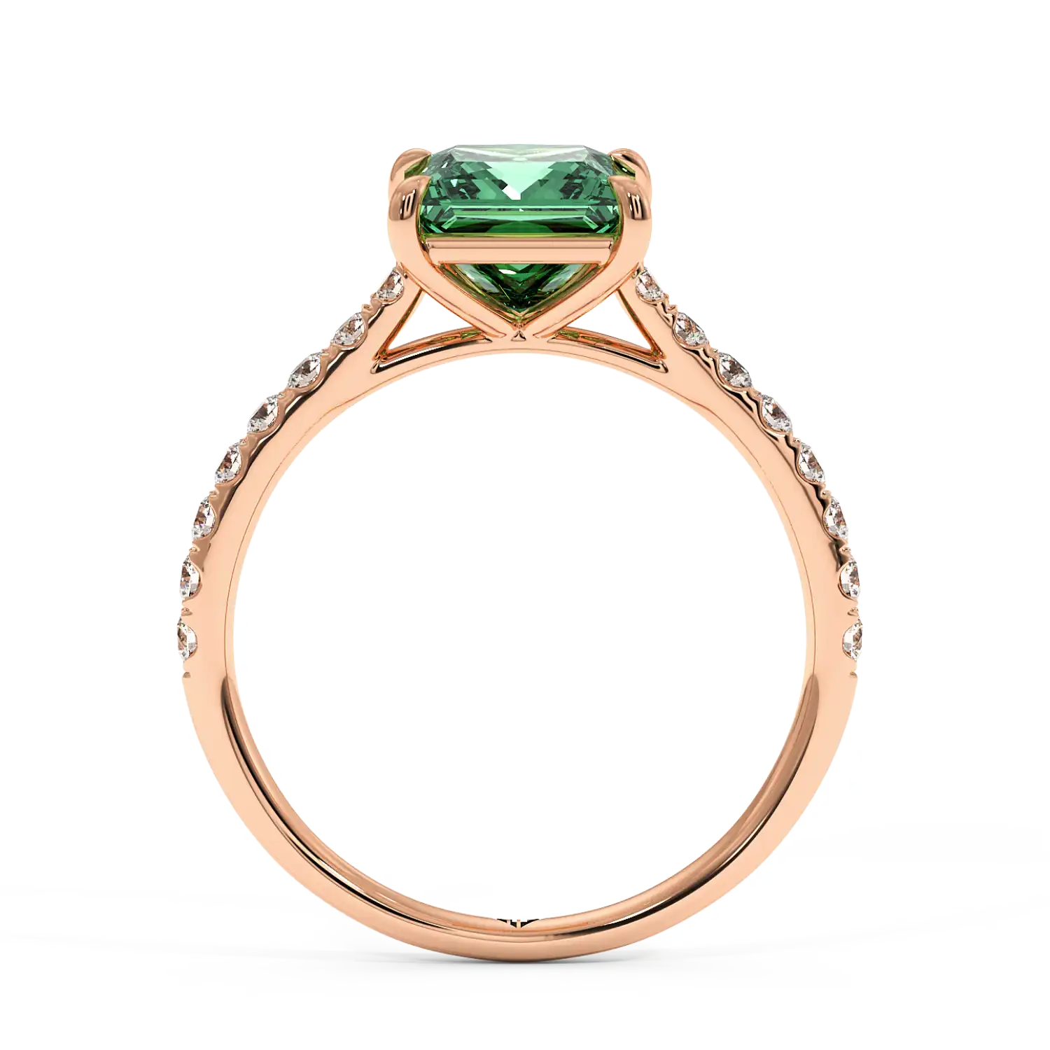 18K Rose Gold Poppy Micro Engagement Ring