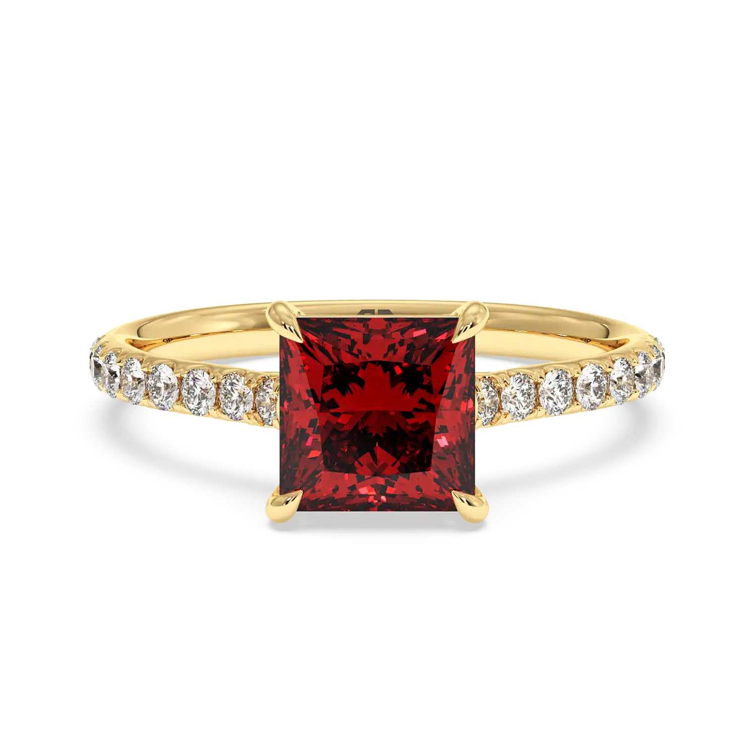 18K Yellow Gold Poppy Micro Engagement Ring