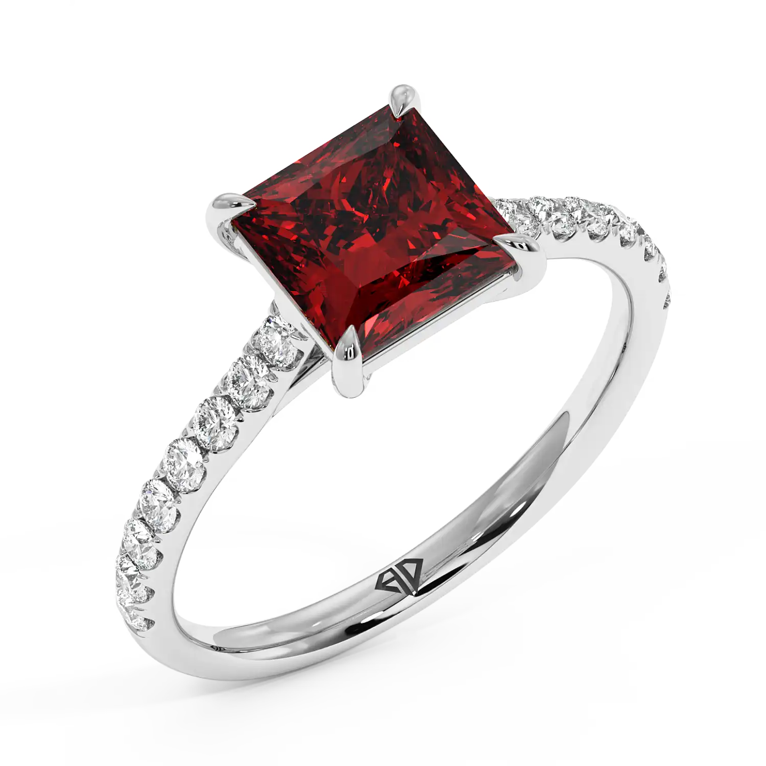 Platinum Poppy Micro Engagement Ring