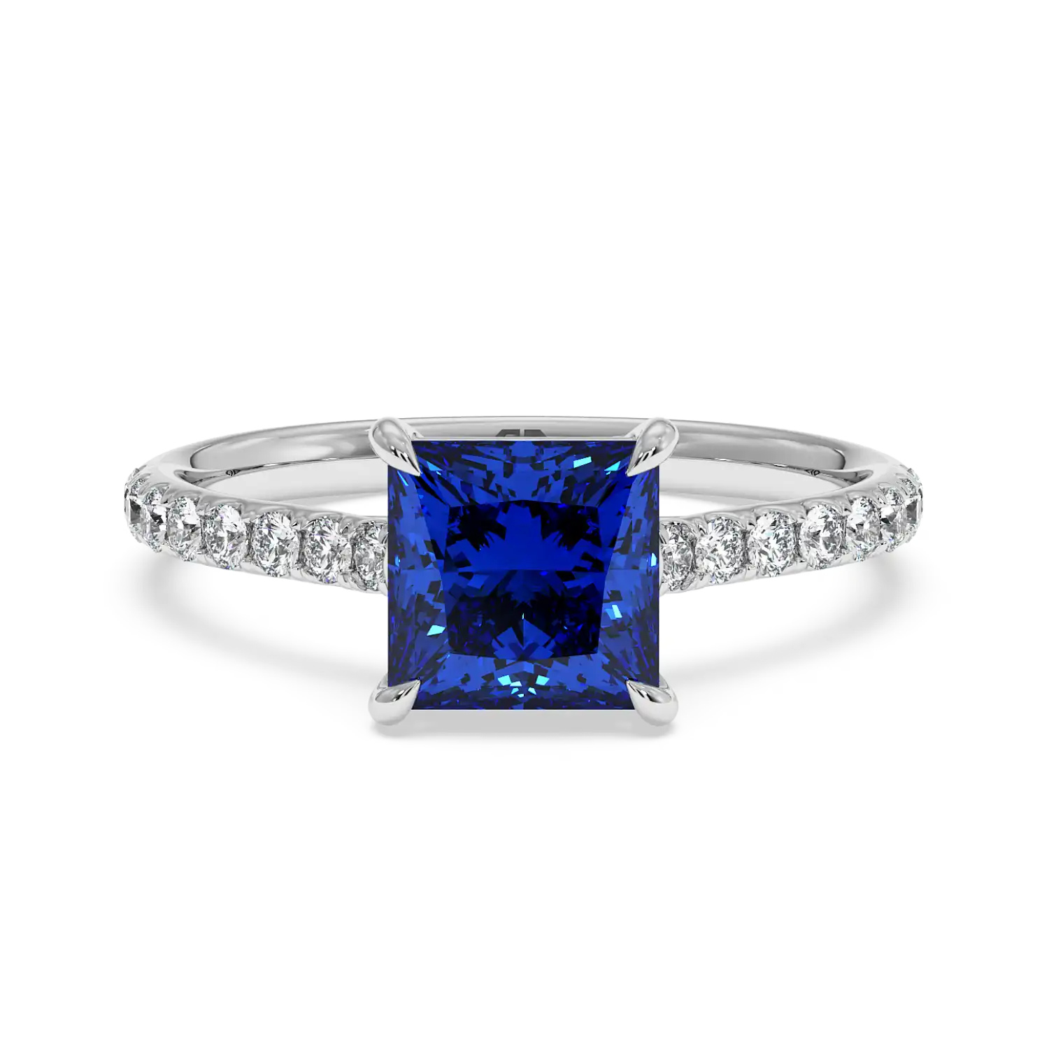 18K White Gold Poppy Micro Engagement Ring